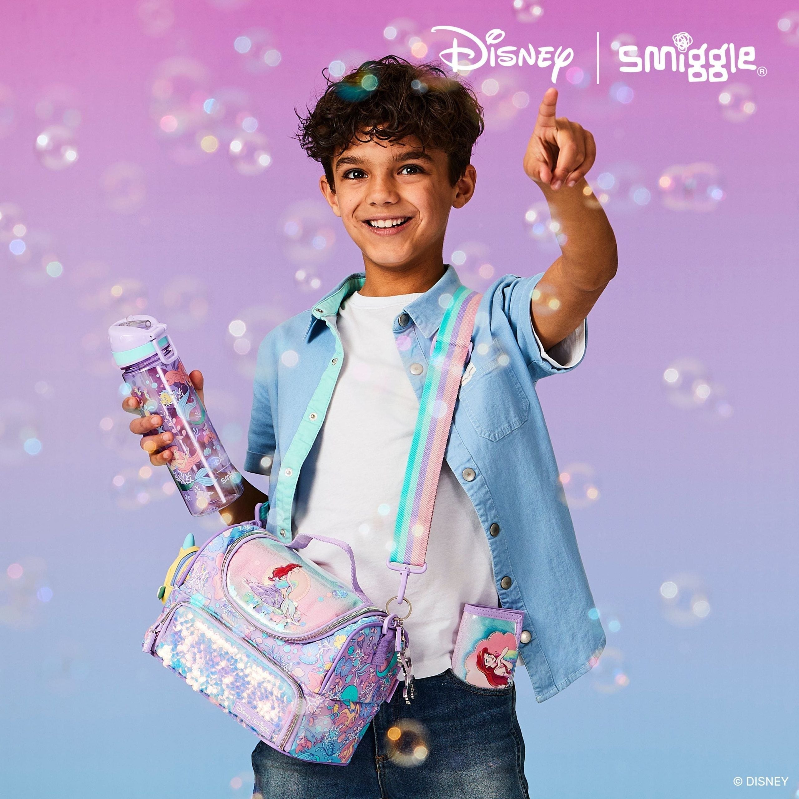Smiggle - Disney Princess Askılı Çift Katlı Beslenme Çantası