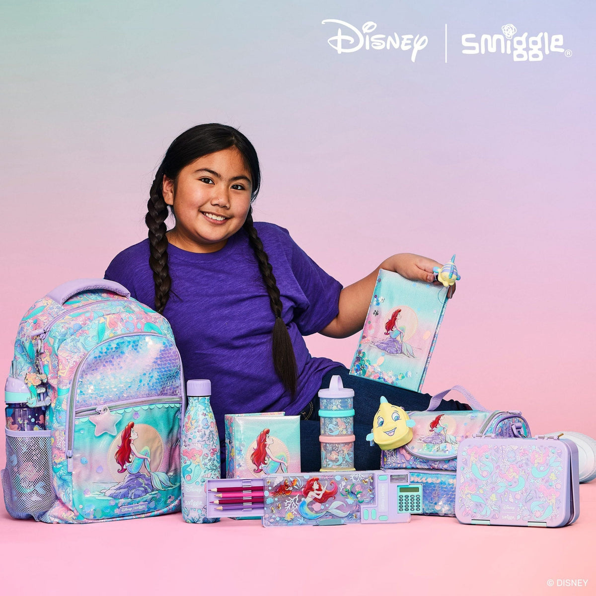 Smiggle - Disney Princess Paslanmaz Çelik İçecek Şişesi 500Ml