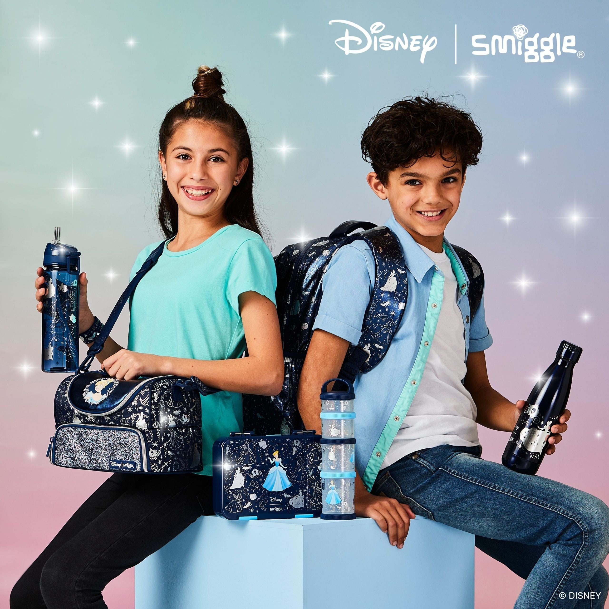 Smiggle - Disney Princess Sindirella Askılı Çift Katlı Beslenme Çantası