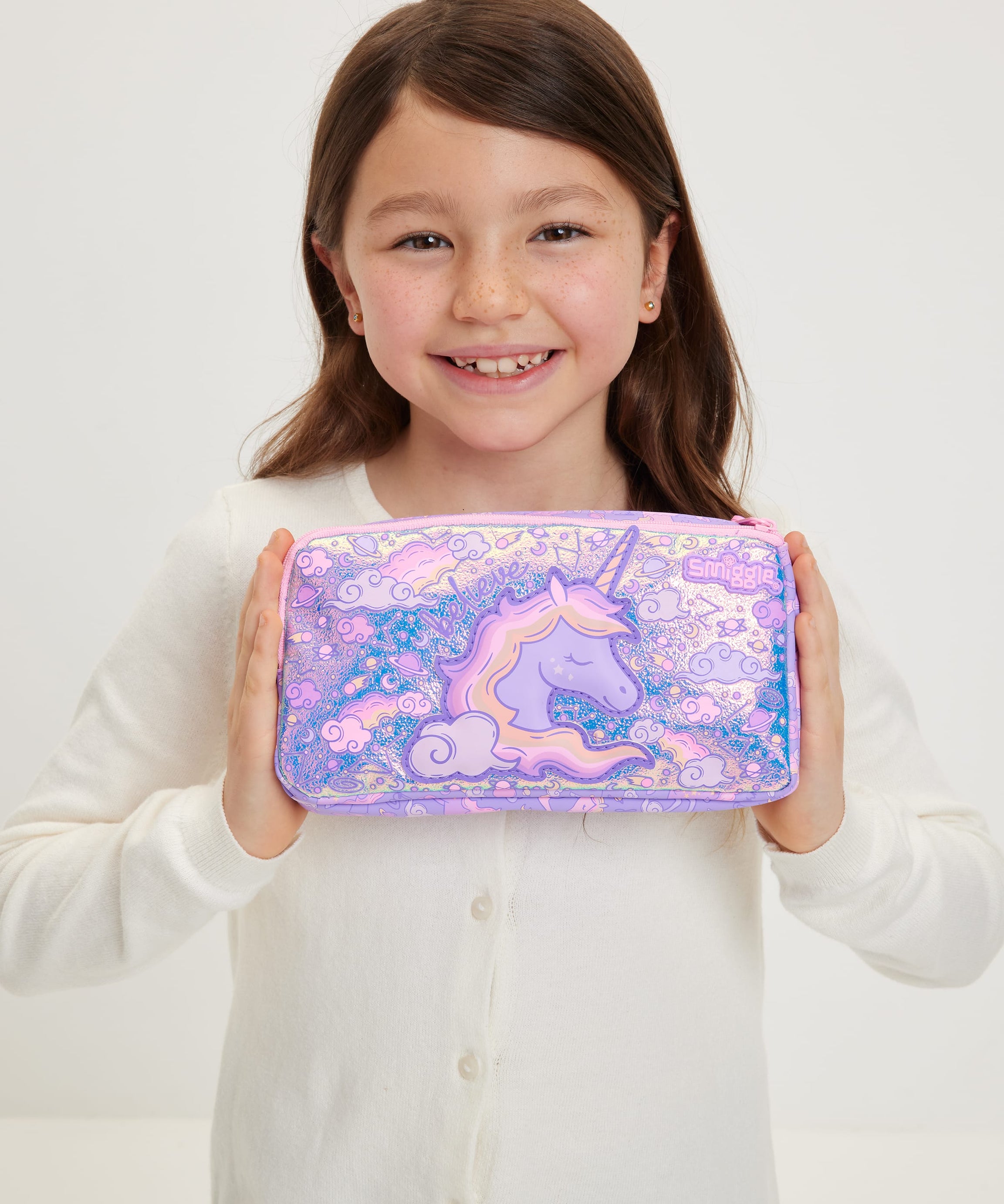 Smiggle - علبة أقلام مزدوجة العين Eclipse