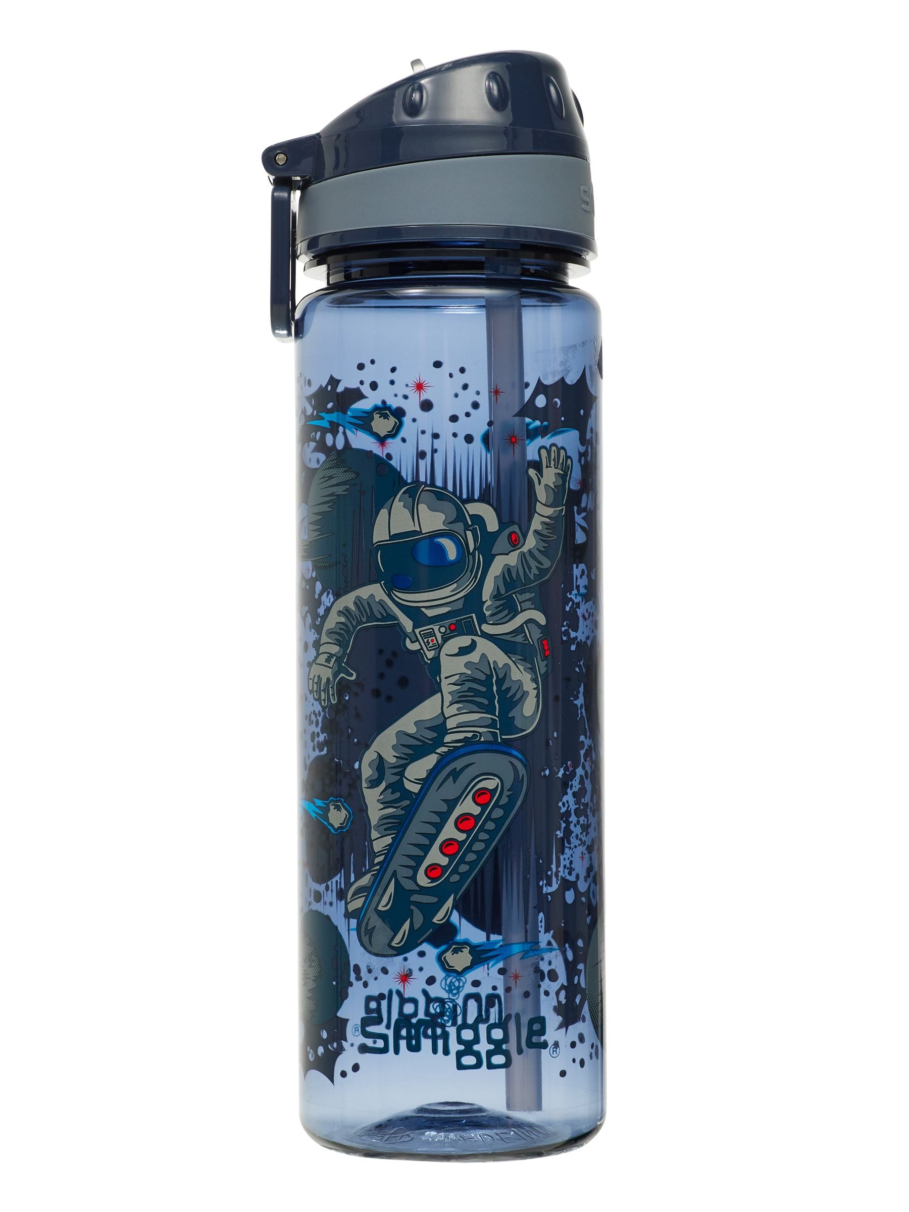 Smiggle - زجاجة ماء ملحمية 650ML مع مصاصة خالية من BPA