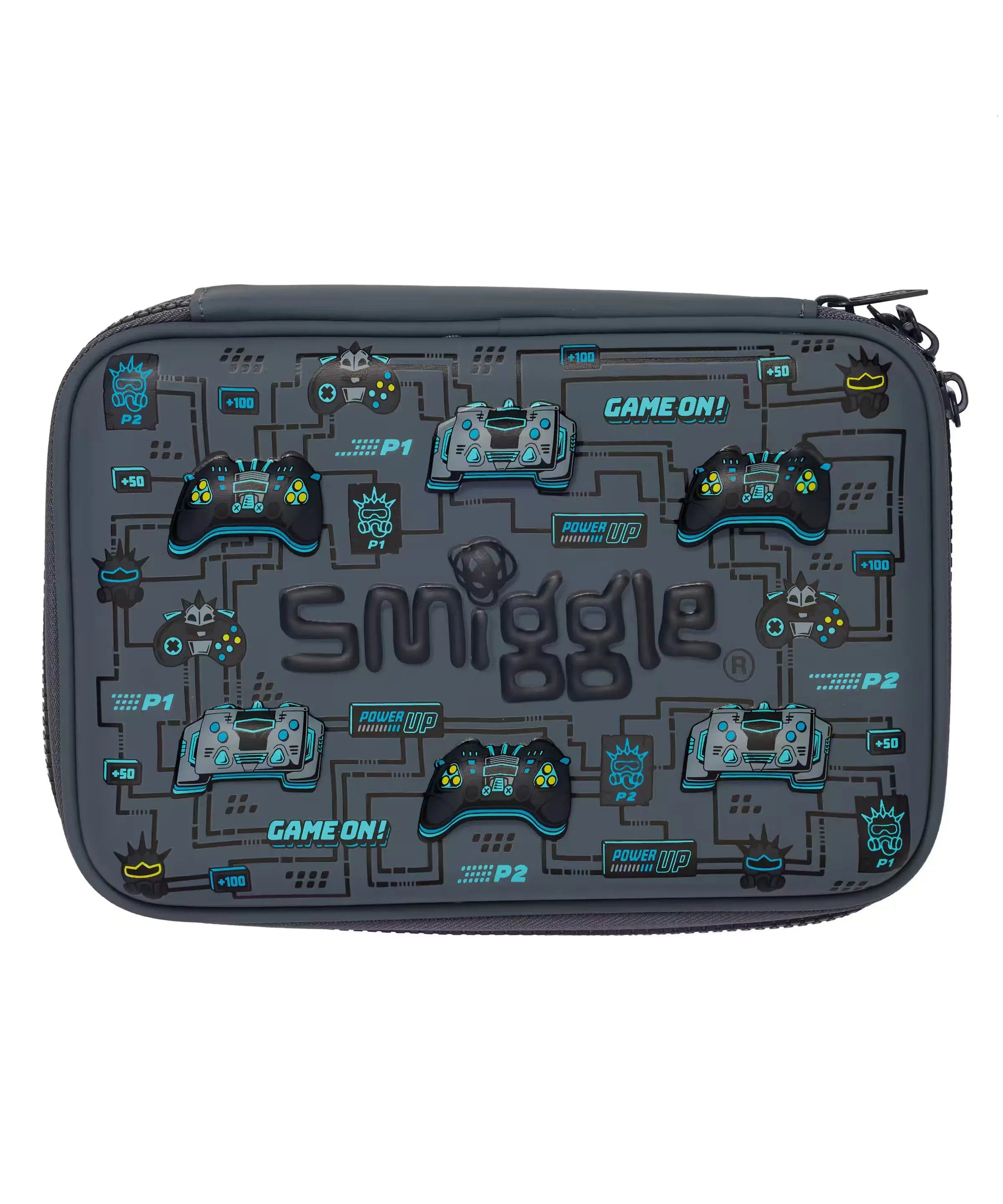 Smiggle - Epic Çift Gözlü Hardtop 3B Kalem Kutusu - Dinossi