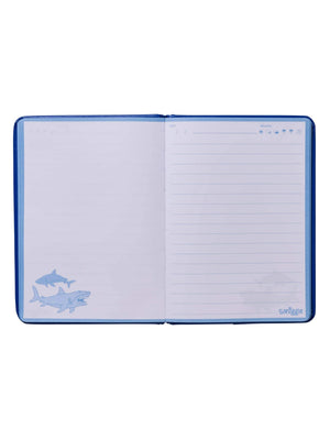 Smiggle - Float Hareketli Köpekbalık Desenli Çizgili A5 Defter