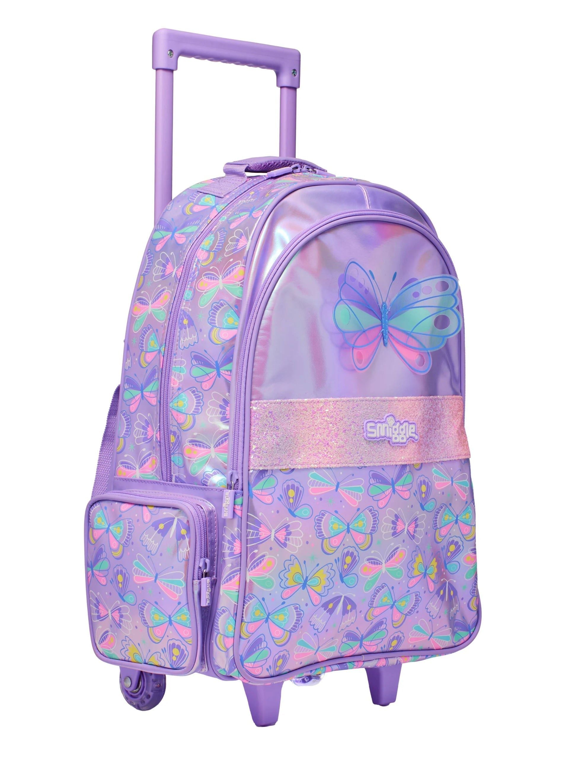 Smiggle – Flutter Çekçekli Işıklı Tekerlekli Çanta