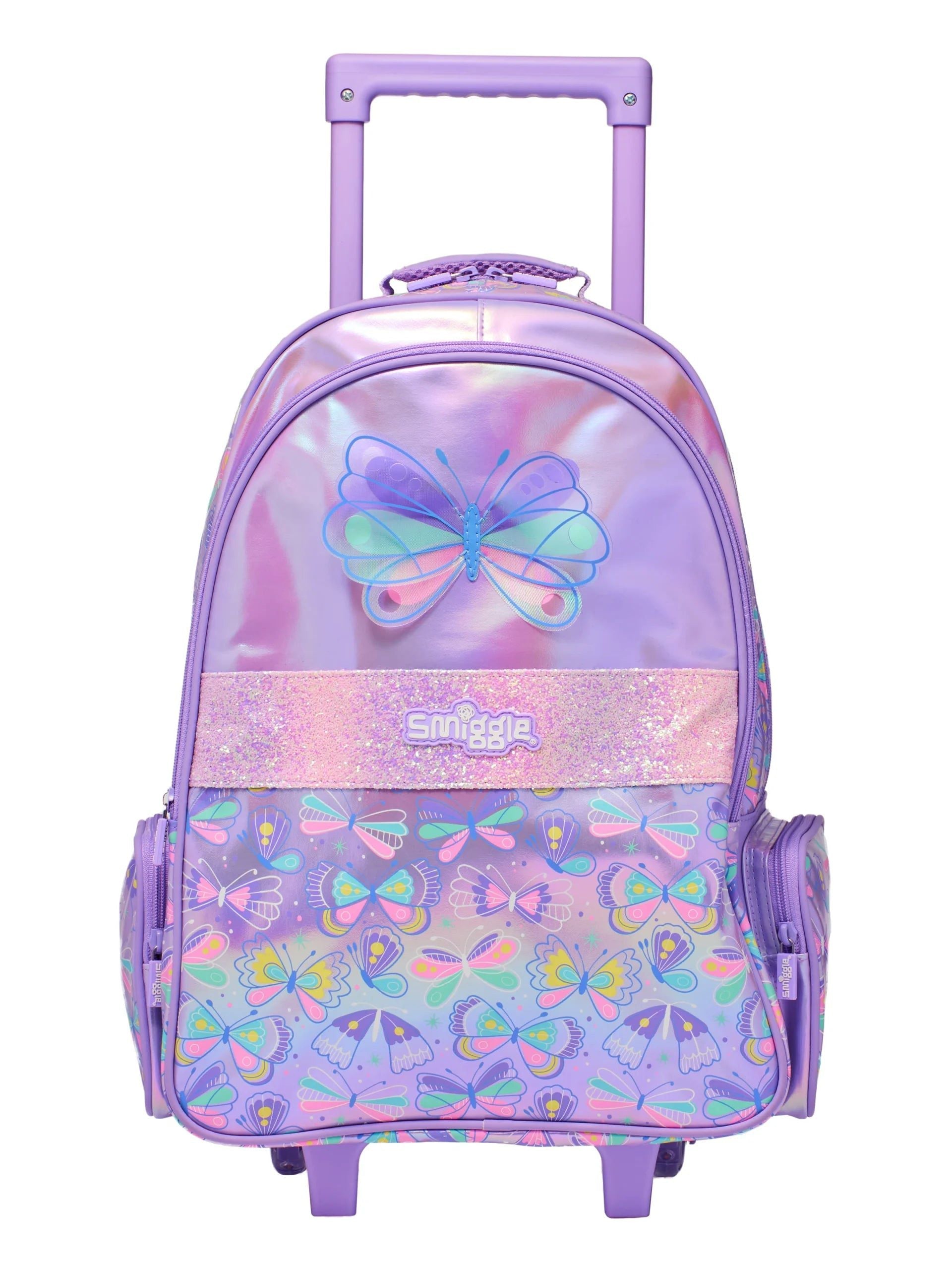 Smiggle – Flutter Çekçekli Işıklı Tekerlekli Çanta