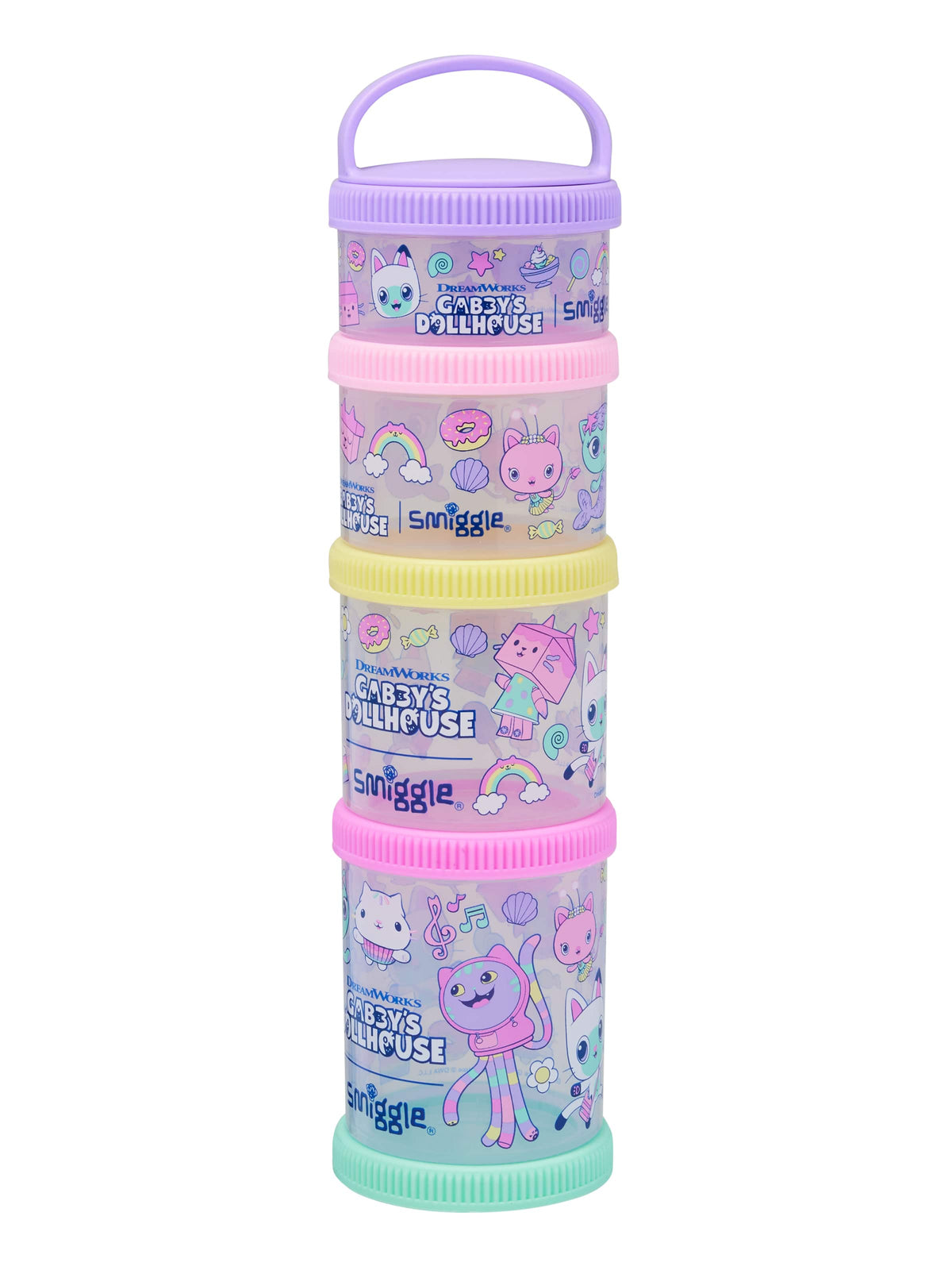 Smiggle - Gabbys Dollhouse 4lü Atıştırmalık Beslenme Kapları