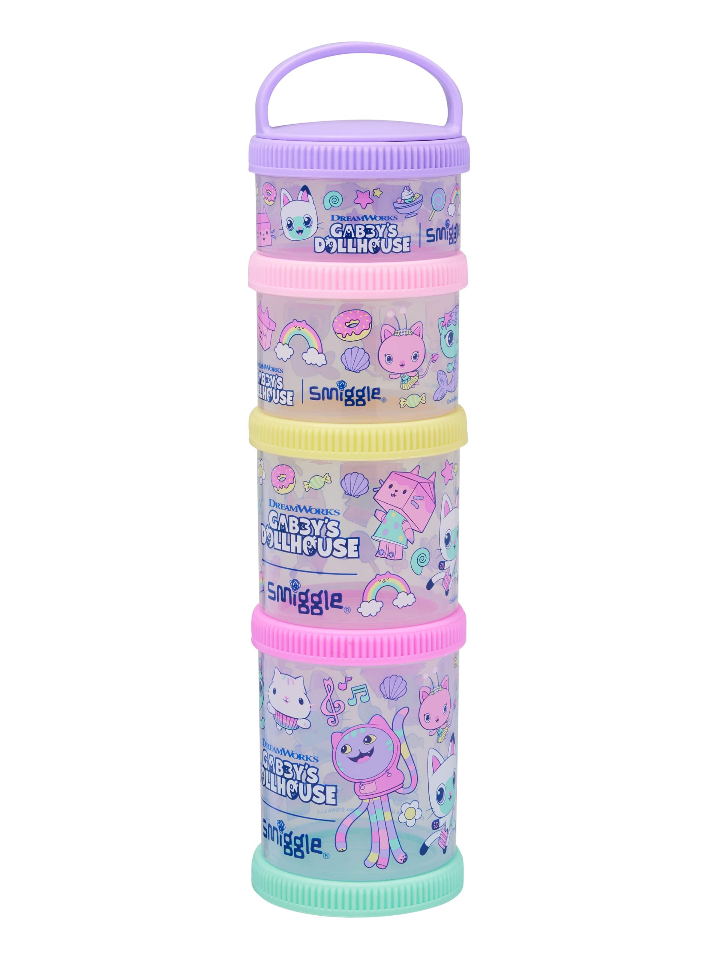 Smiggle - Gabbys Dollhouse 4lü Atıştırmalık Beslenme Kapları