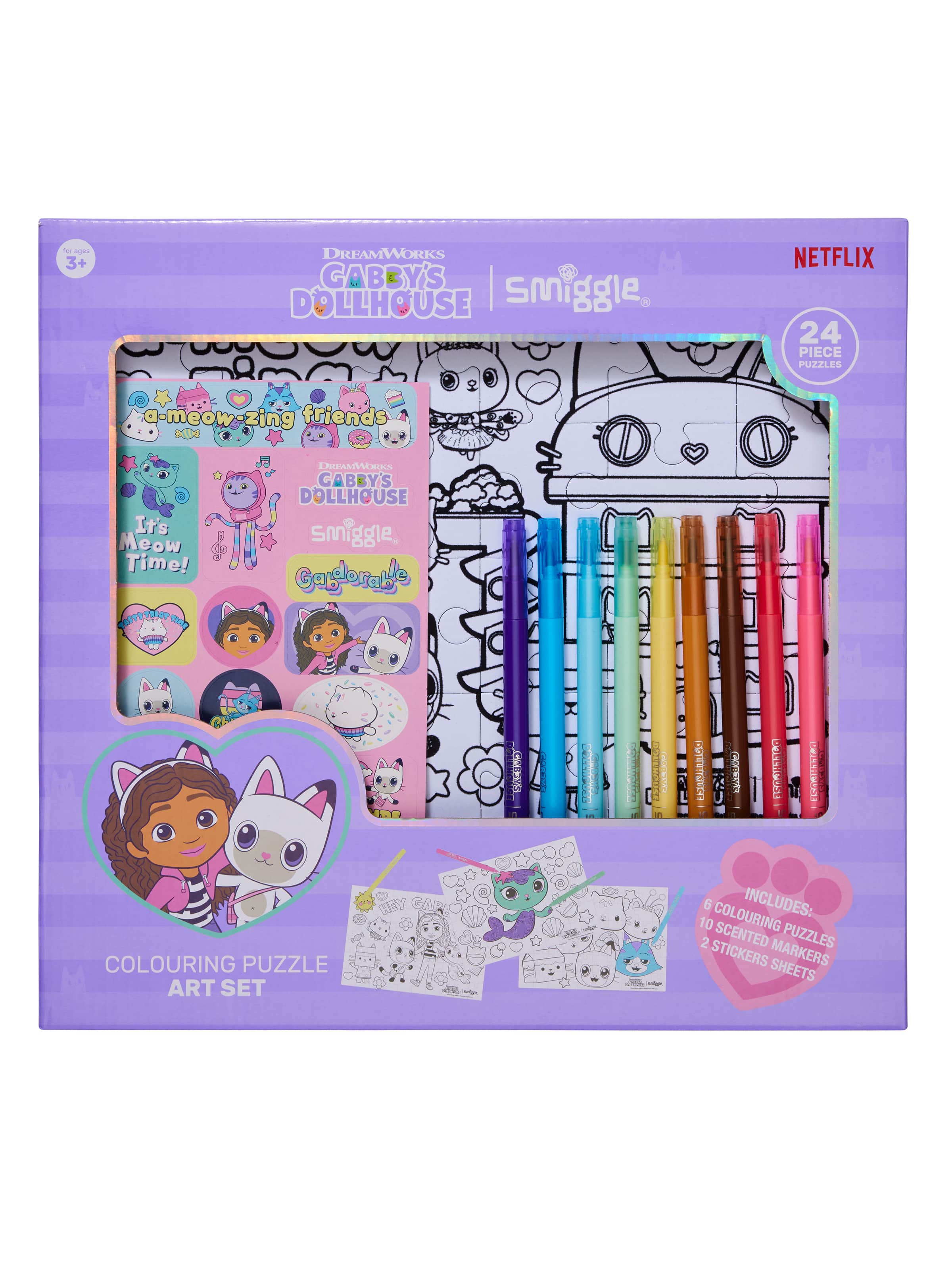 Smiggle - Gabbys Dollhouse Bulmaca ve Sanat Kırtasiye Seti