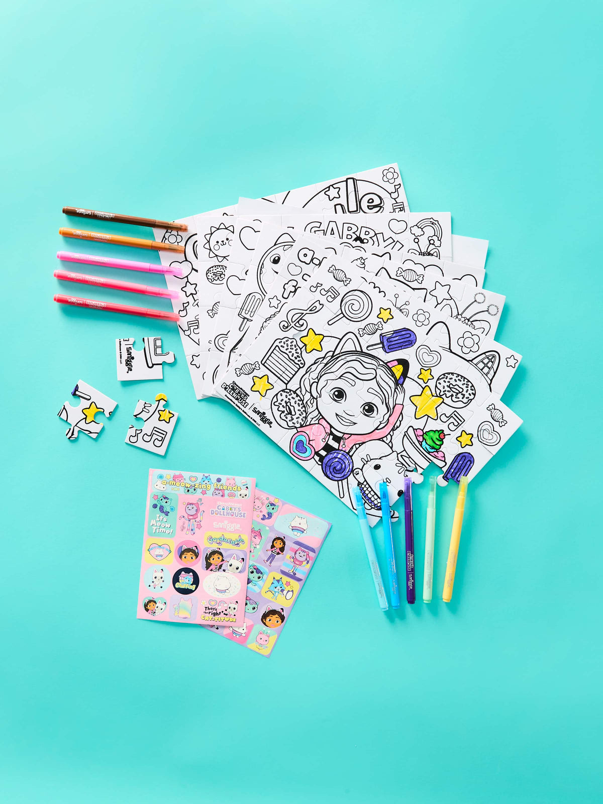 Smiggle - Gabbys Dollhouse Bulmaca ve Sanat Kırtasiye Seti