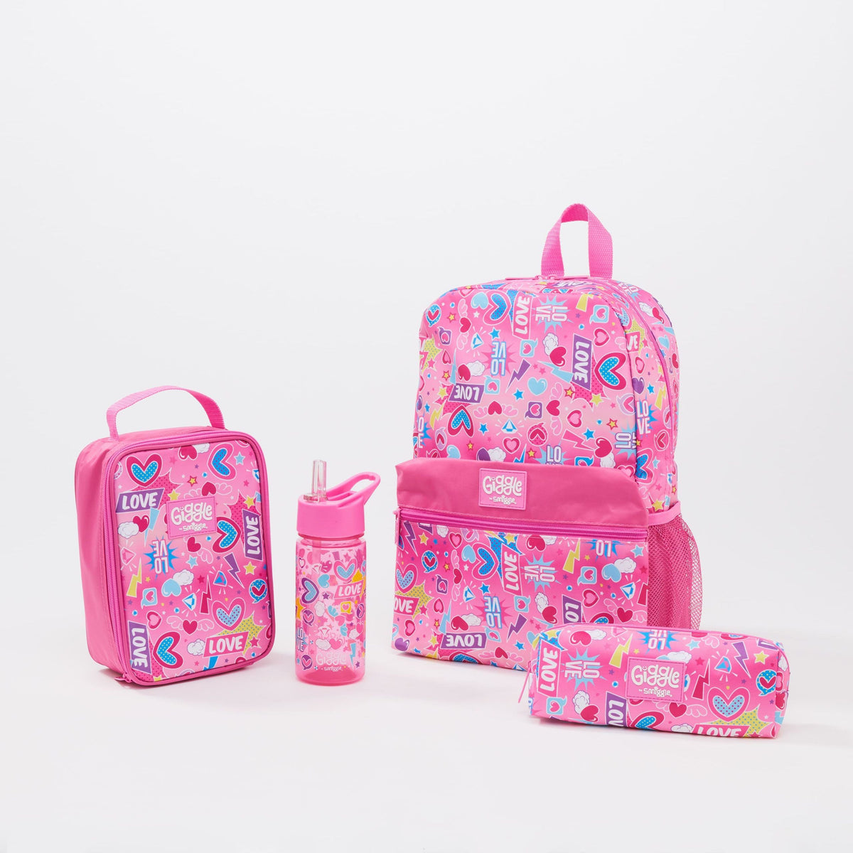 Smiggle - Giggle 4'lü İlkokul Okul Çanta Seti