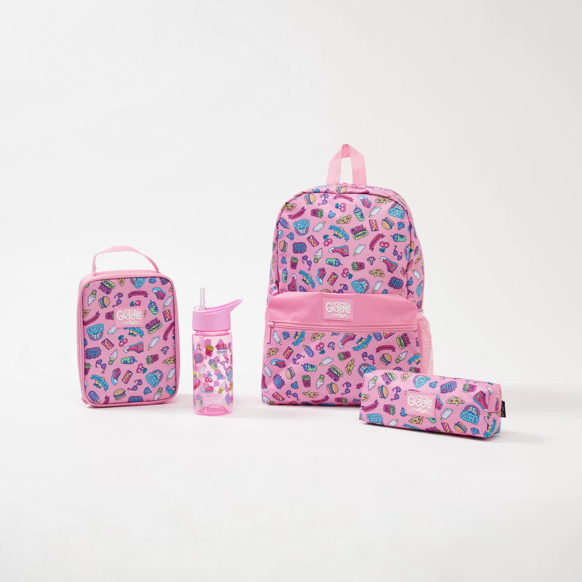 Smiggle - Giggle 4'lü İlkokul Okul Çanta Seti