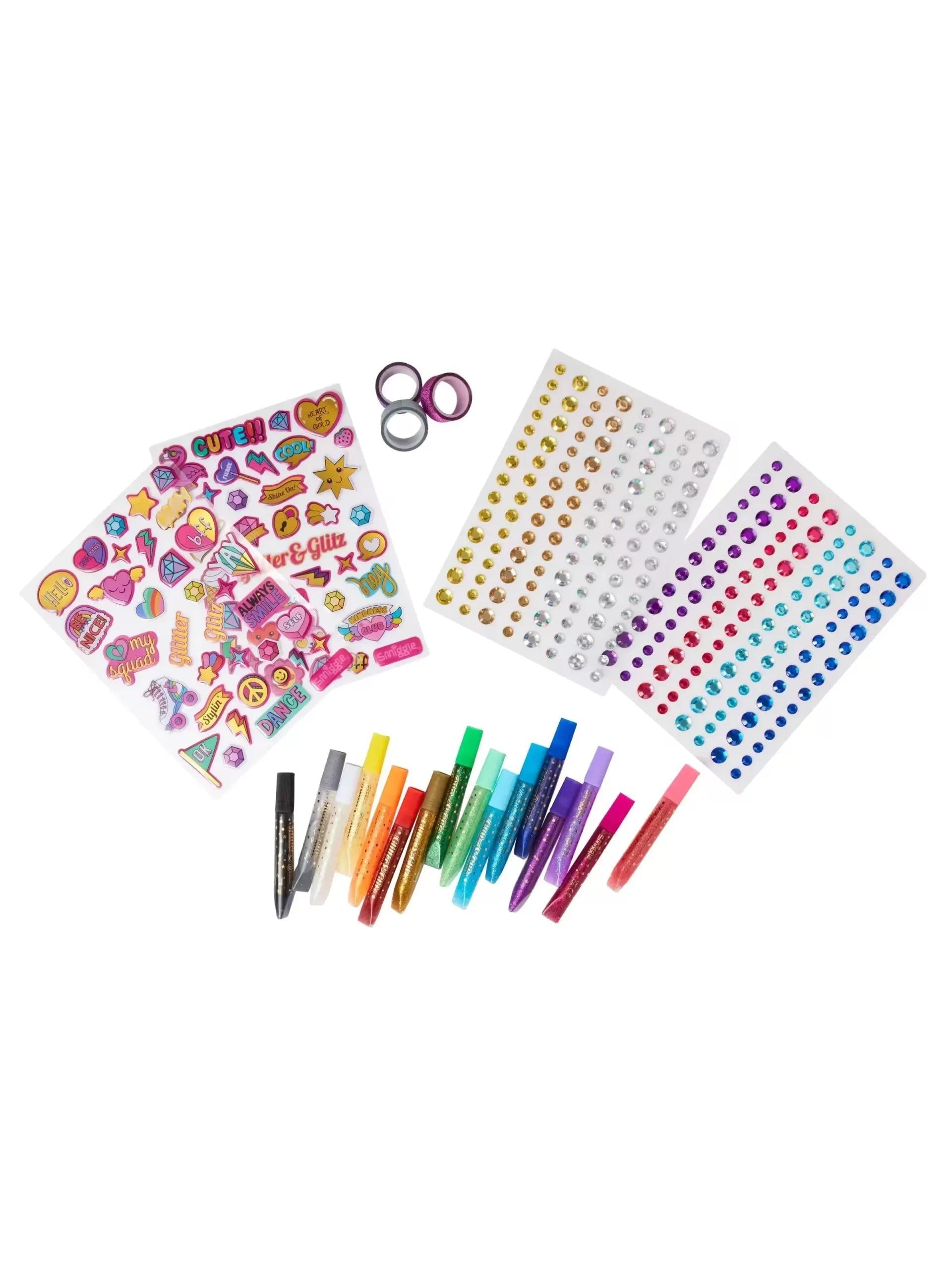 Smiggle - Gösterişli Boyama, Etiket ve Yapıştırıcı Kırtasiye Seti