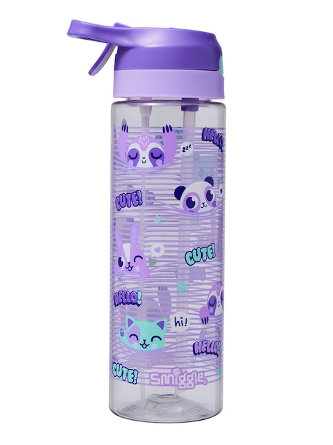 Smiggle - زجاجة ماء قابلة للطي مع رشاش 700 ML خالية من BPA