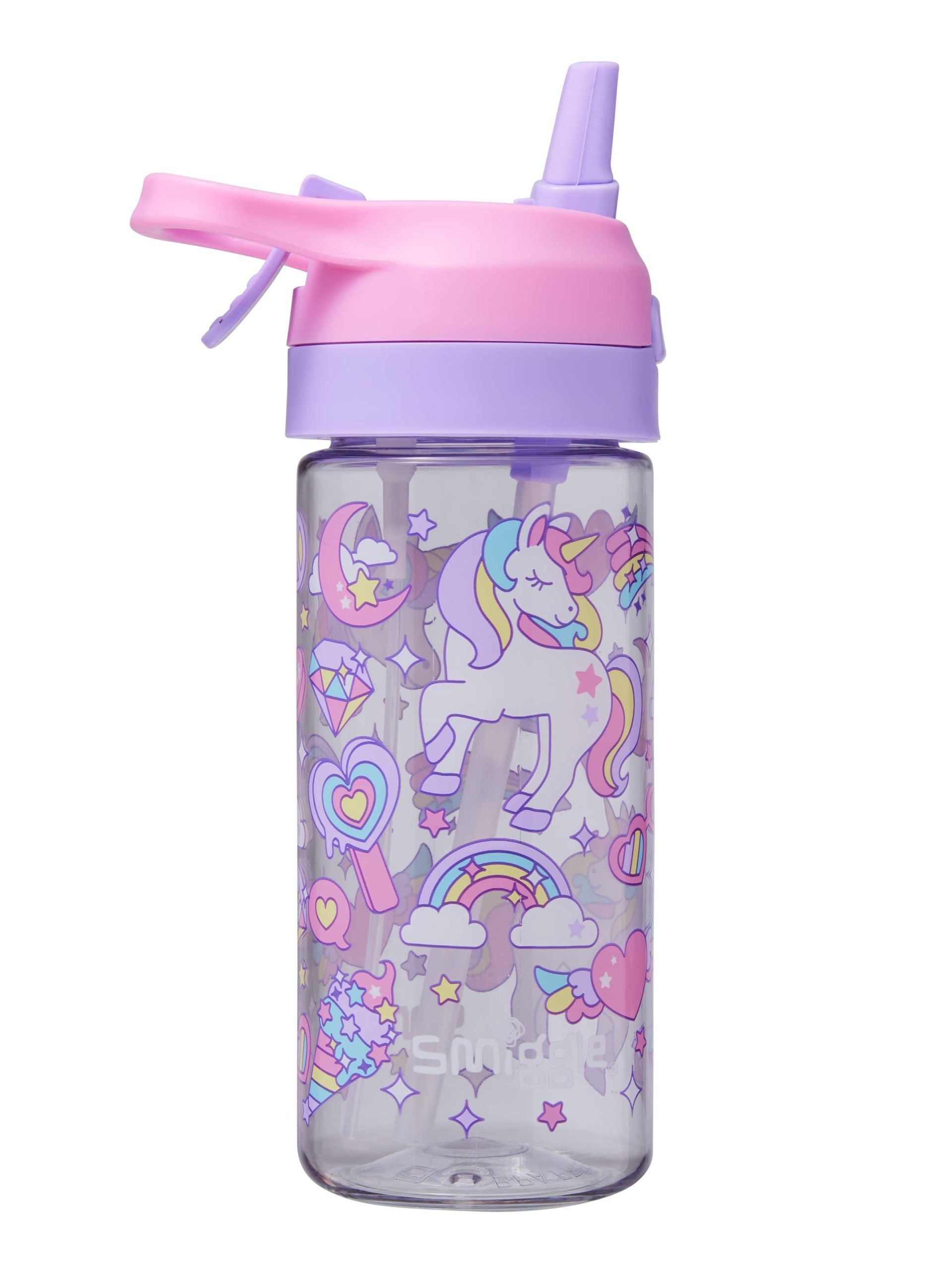 Smiggle - زجاجة ماء للأطفال هالي جونيور برشاش 450 ML خالية من BPA