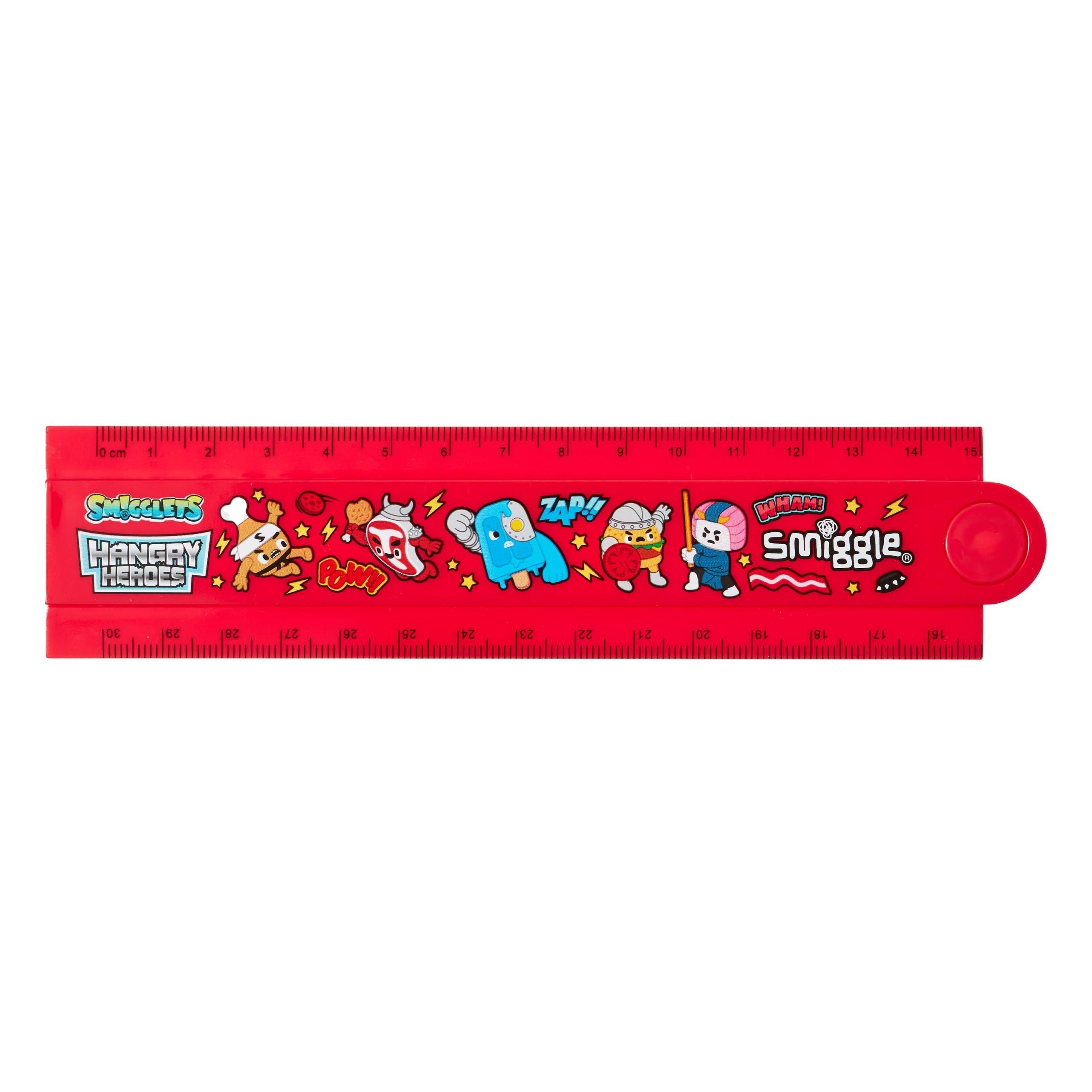 Smiggle - Hangry Hereos Katlama ve Şekil Verme Cetveli