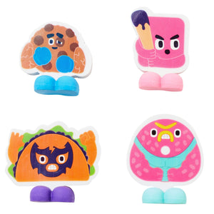 Smiggle - Hangry Heroes Silgi Paketi X4