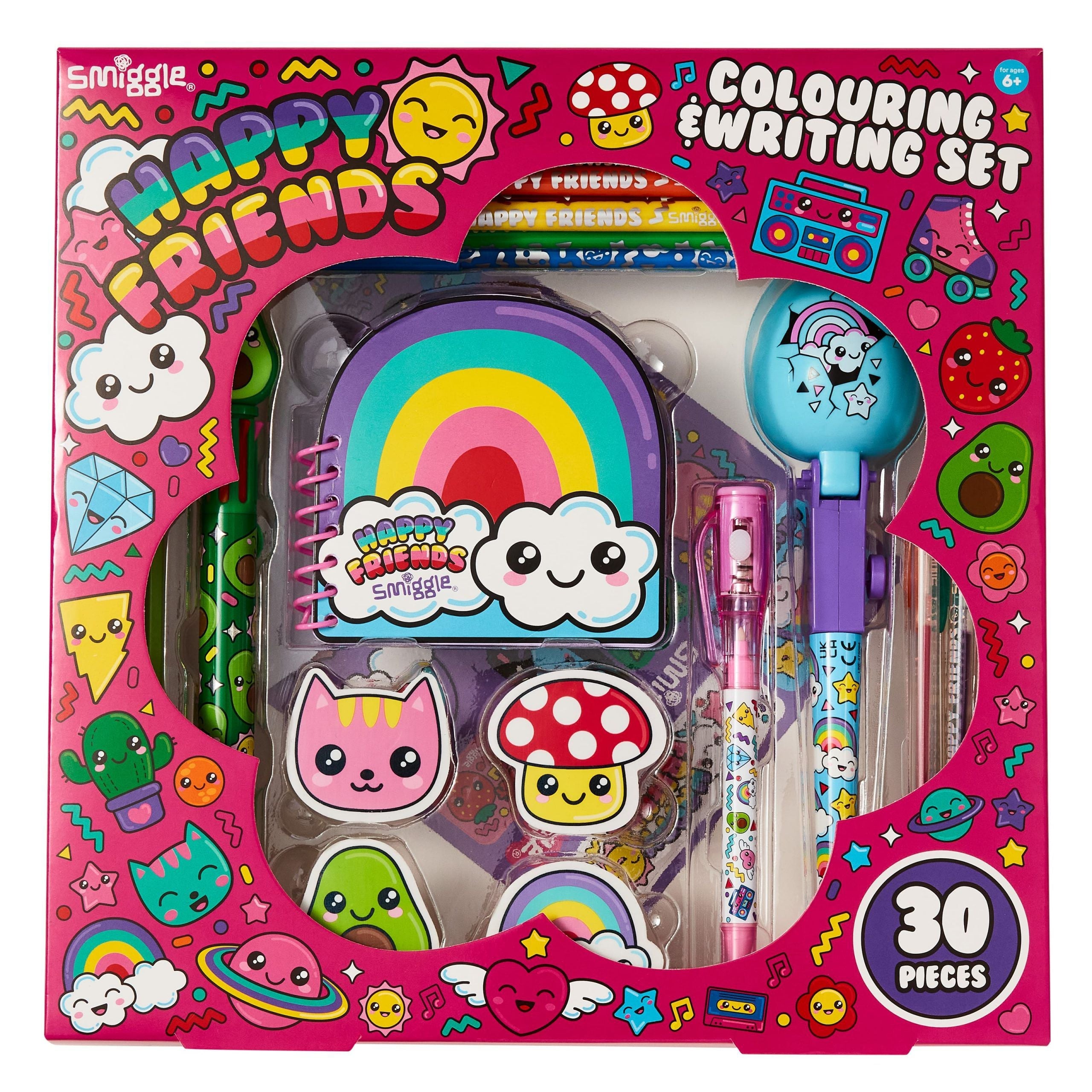 Smiggle - Happy Friends Boyama ve Yazma Seti