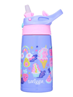 Smiggle - Happy Tales 400ML Otomatik Pipetli Çelik Matara