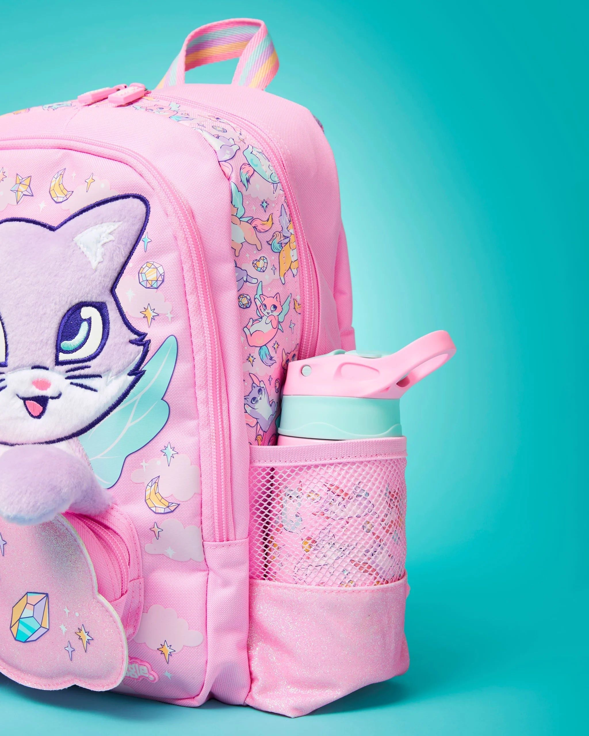 Smiggle - Happy Tales Çelik Otomatik Pipetli 400ML Matara