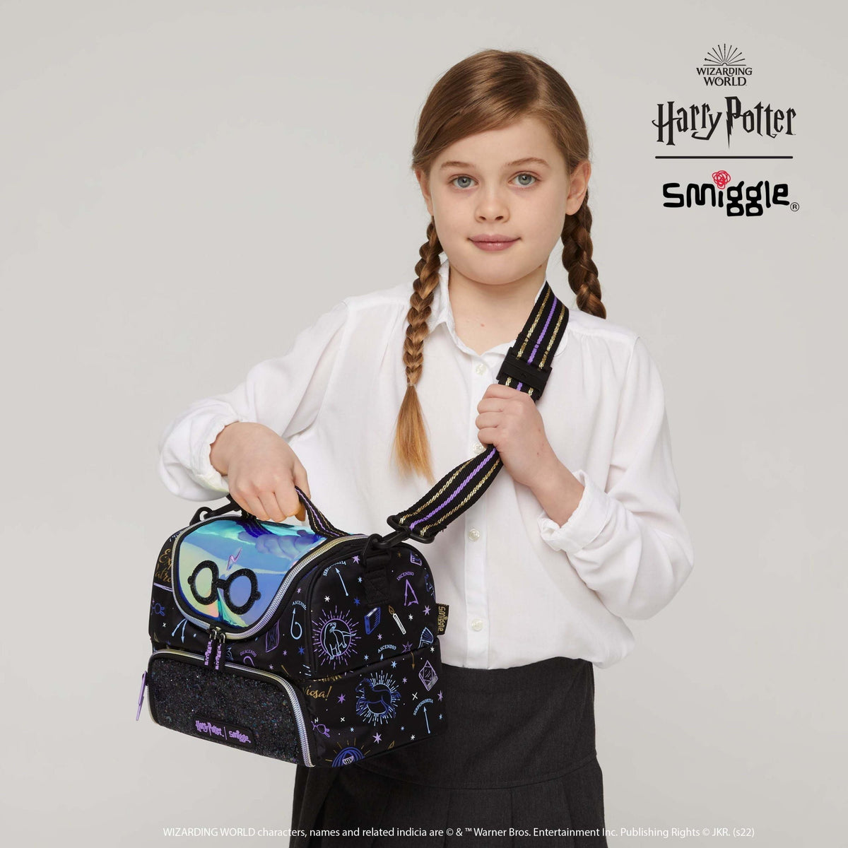 Smiggle - Harry Potter Çift Katlı Askılı Beslenme Çantası