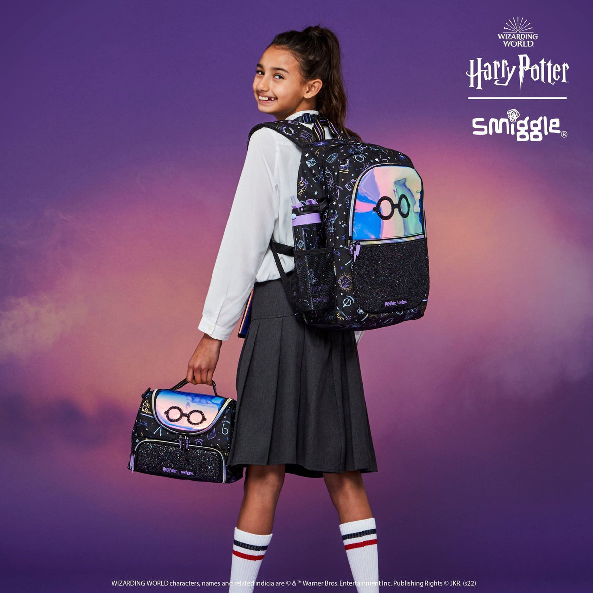 Smiggle - Harry Potter Çift Katlı Askılı Beslenme Çantası