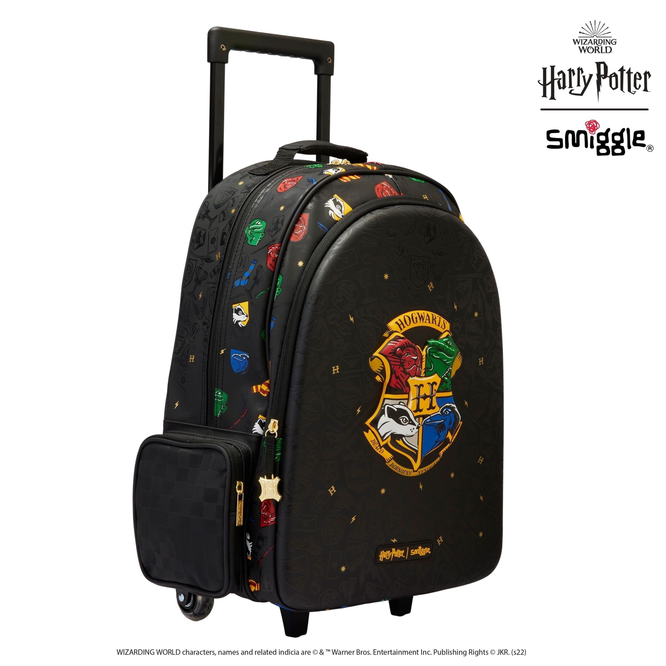 Smiggle - Harry Potter Işıklı Tekerlekli Çekçekli Sırt Çantası