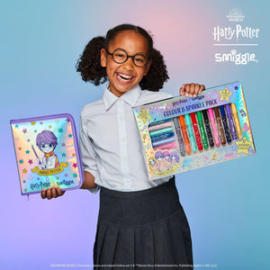 Smiggle - Harry Potter Marker Kalem ve Parıltılı Yapıştırıcı Paketi