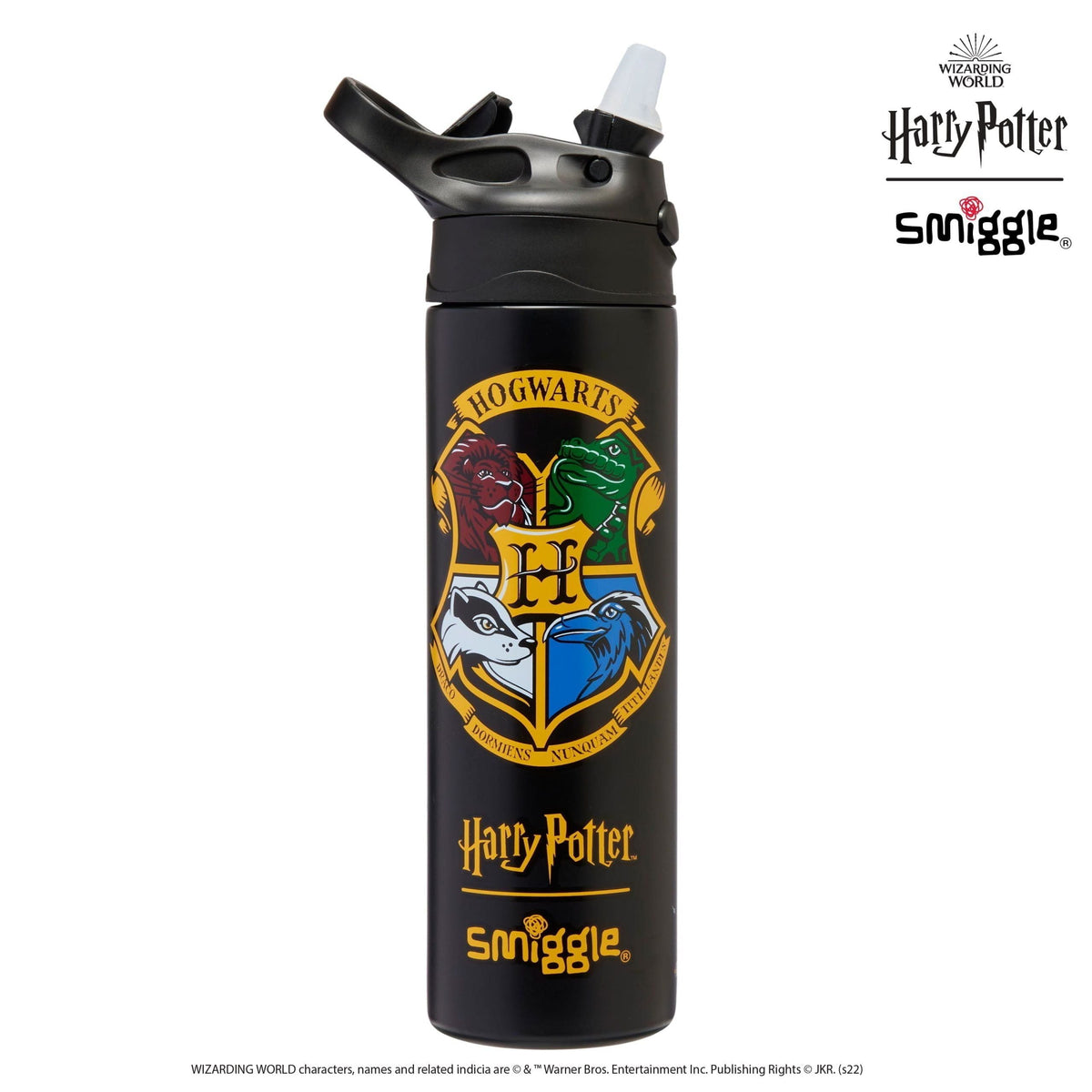 Smiggle - Harry Potter Otomaik Pipetli 520ML Çelik Matara
