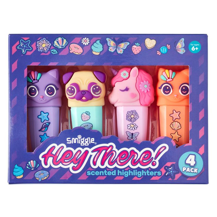 Smiggle - Hey There Fosforlu Highlighter Kalem Paketi X4