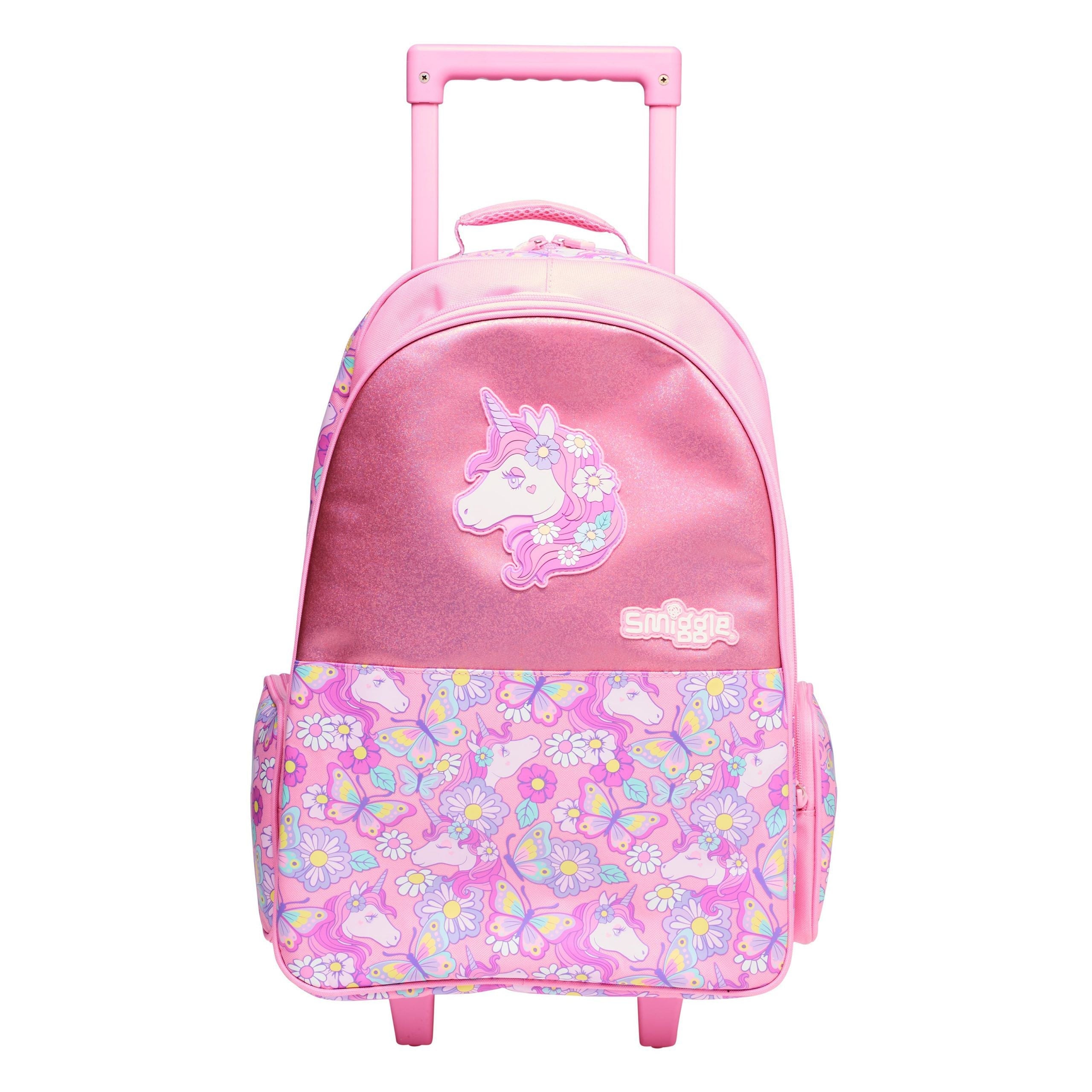 Smiggle - Hey There Işıklı Tekerlekli Çekçekli Okul ve Seyahat Çantası