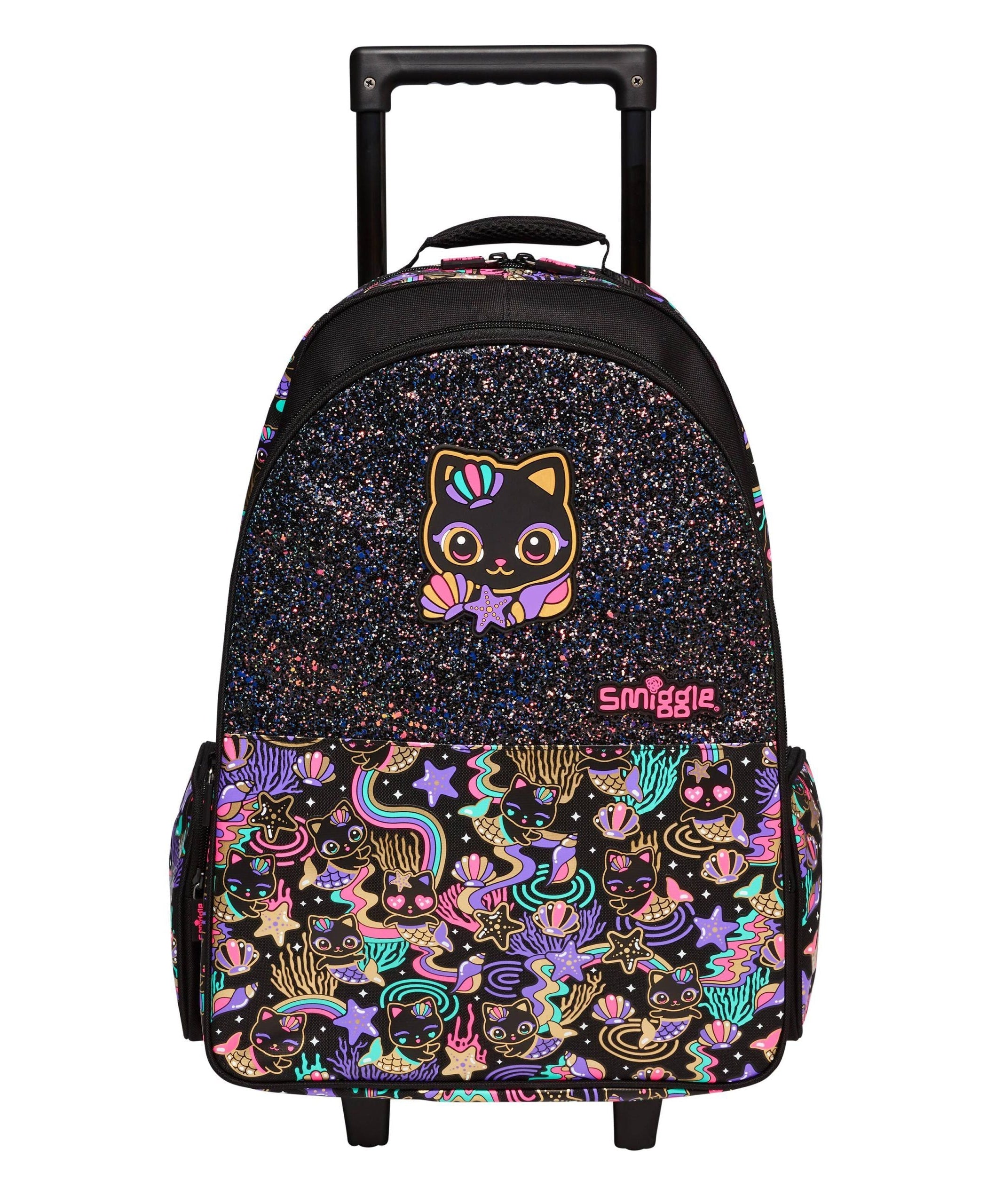 Smiggle - حقيبة مدرسية وسفر بعجلات مضيئة Hey There