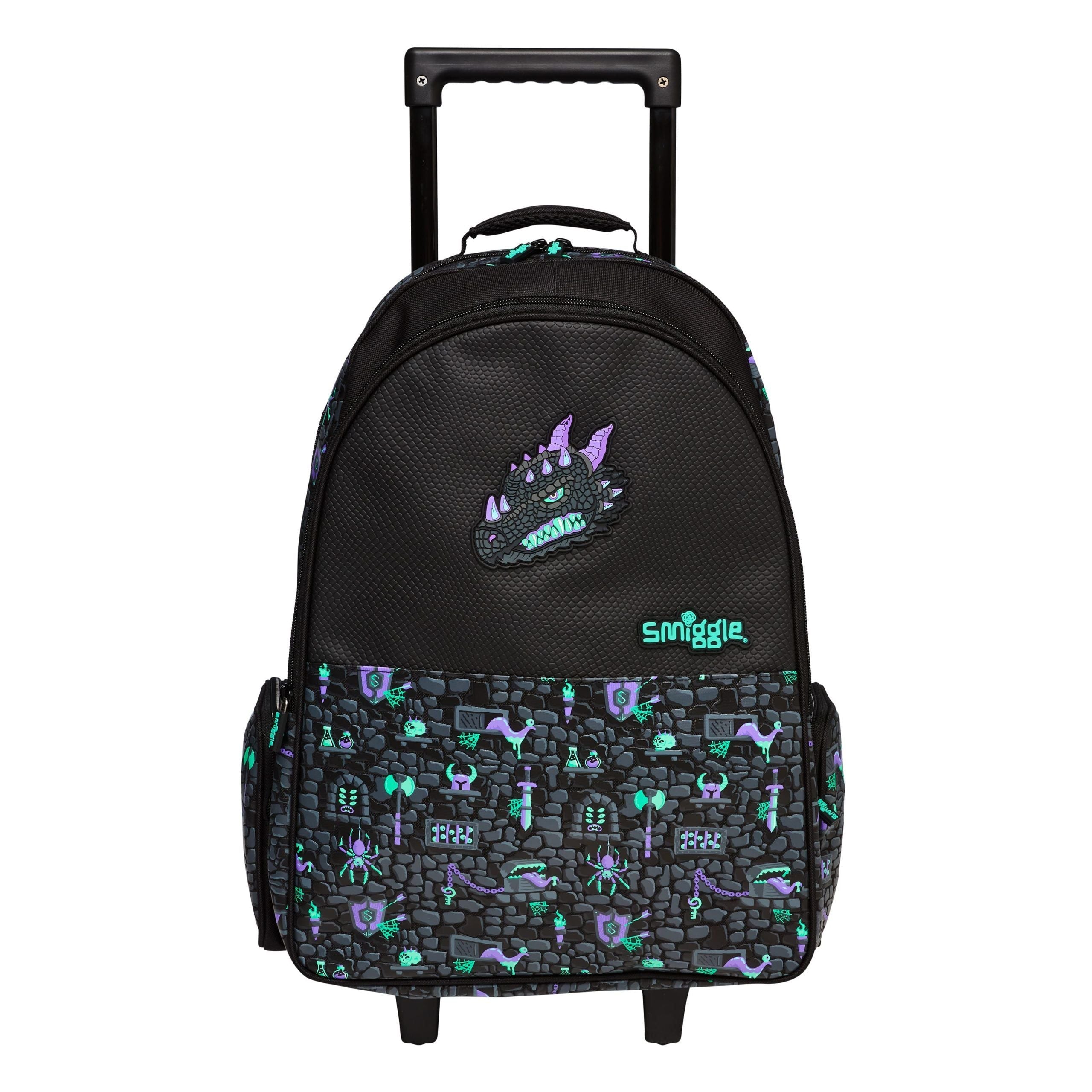 Smiggle - Hey There Işıklı Tekerlekli Çekçekli Okul ve Seyahat Çantası