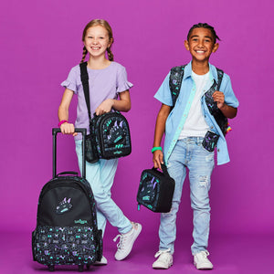 Smiggle - Hey There Işıklı Tekerlekli Çekçekli Okul ve Seyahat Çantası