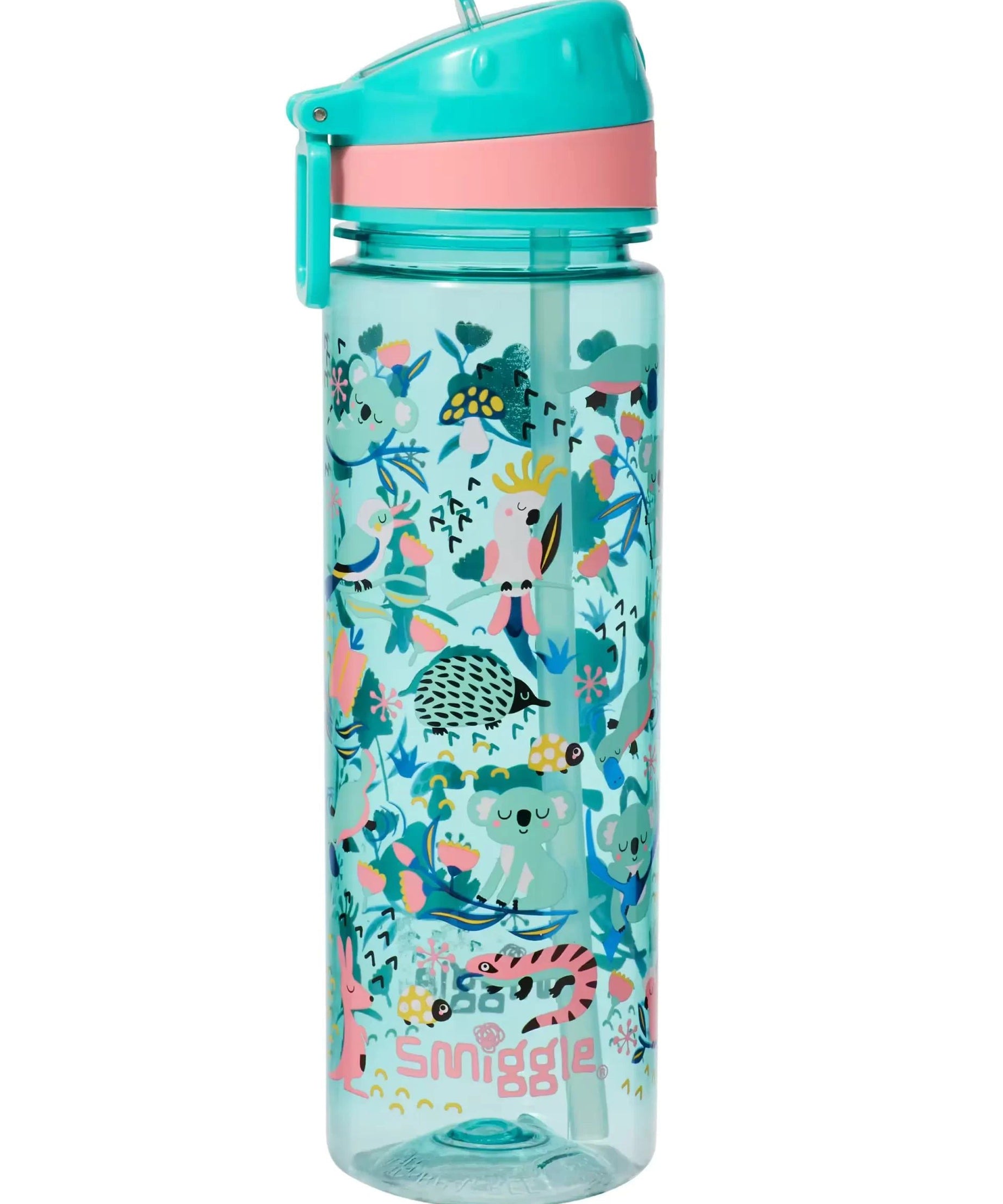 Smiggle - Hi There Pipetli 650ML BPA İçermeyen Suluk - Dinossi