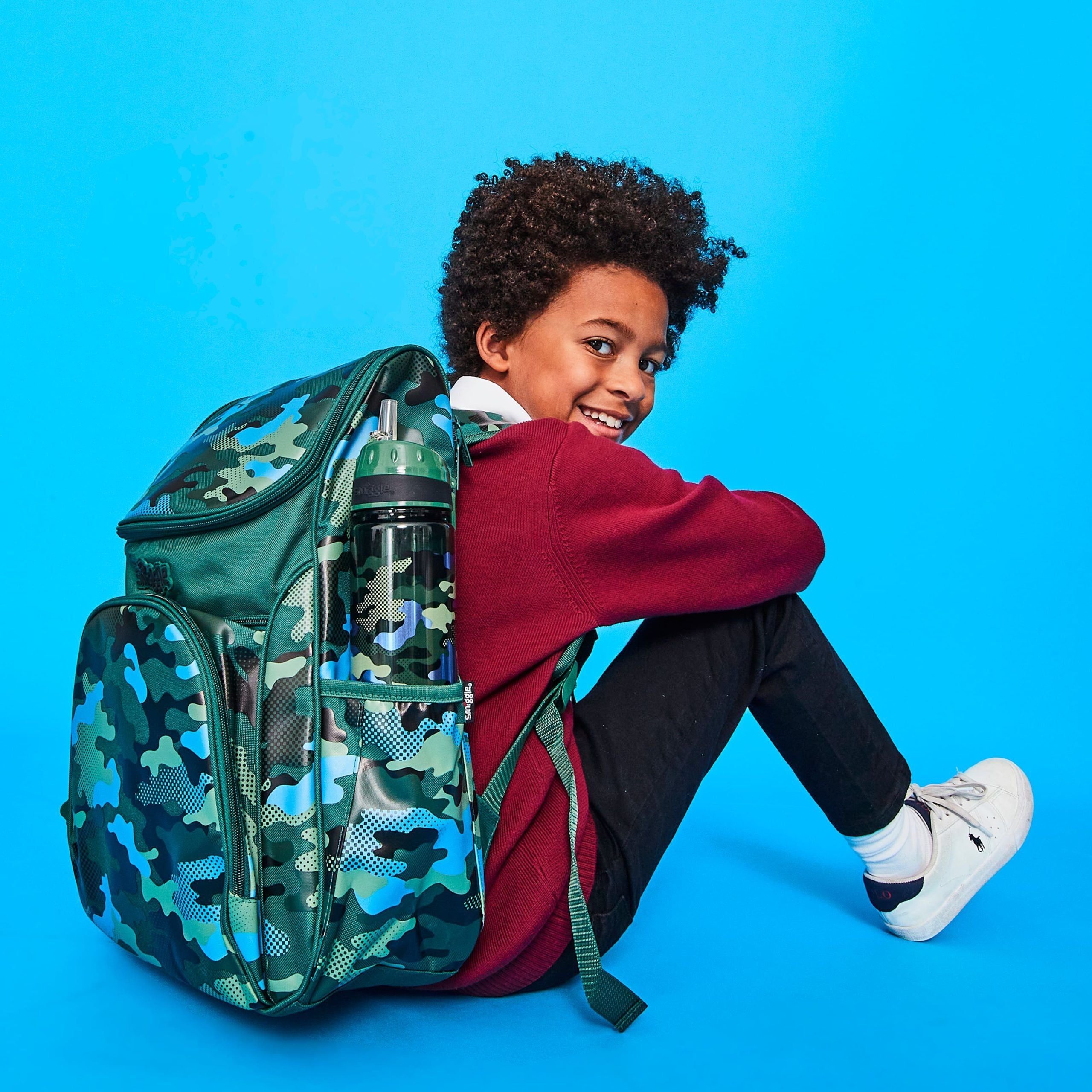 Smiggle - Hide Access Askeri Yeşil Sırt Çantası
