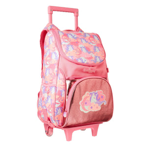 Smiggle - Hide Access Işıklı ve Tekerlekli Pembe Çekçek Sırt Çantası