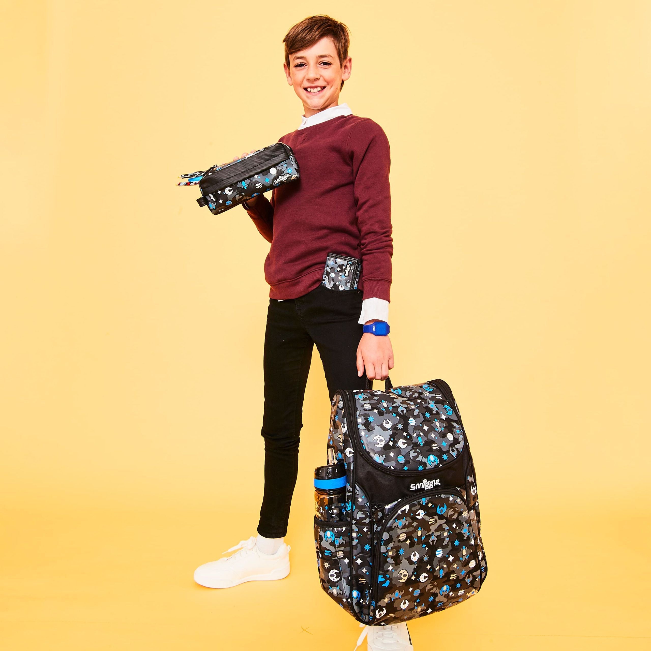 Smiggle - Hide Access Siyah Sırt Çantası