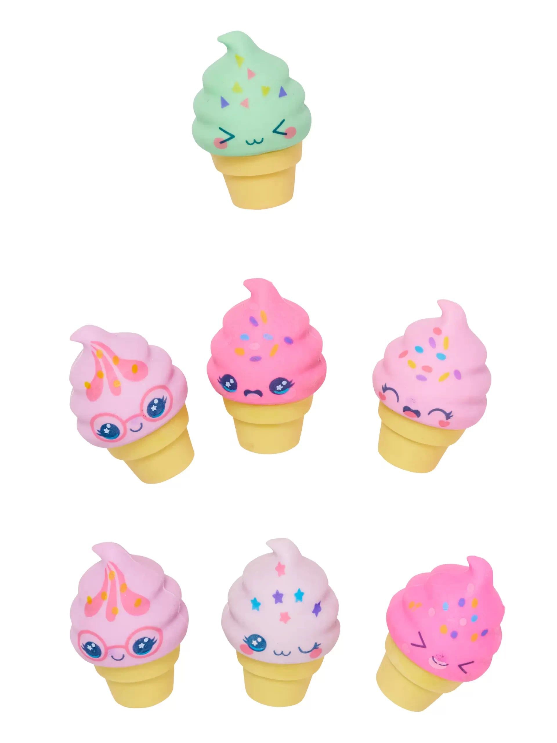 Smiggle - Ice Cream 7'li Sürpriz Kokulu Silgi Paketi