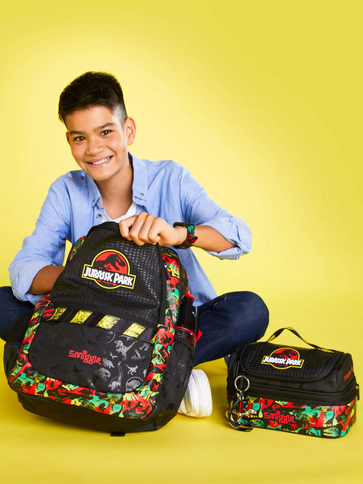 Smiggle - Jurassic Park Çift Katlı Beslenme Çantası