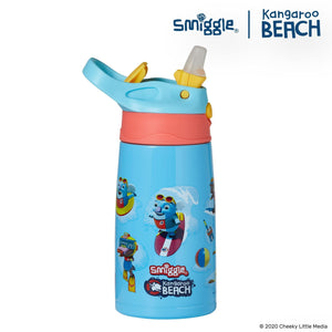 Smiggle - Kangaroo Beach Çelik Otomatik Pipetli Matara 400ML