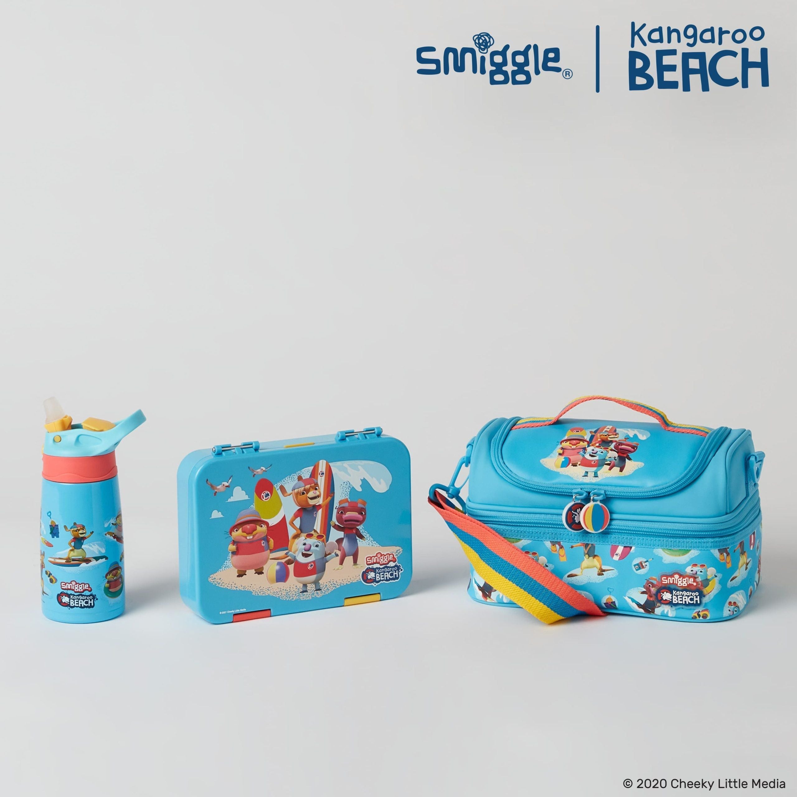 Smiggle - Kanguru Plajı Çift Katlı Beslenme Çantası