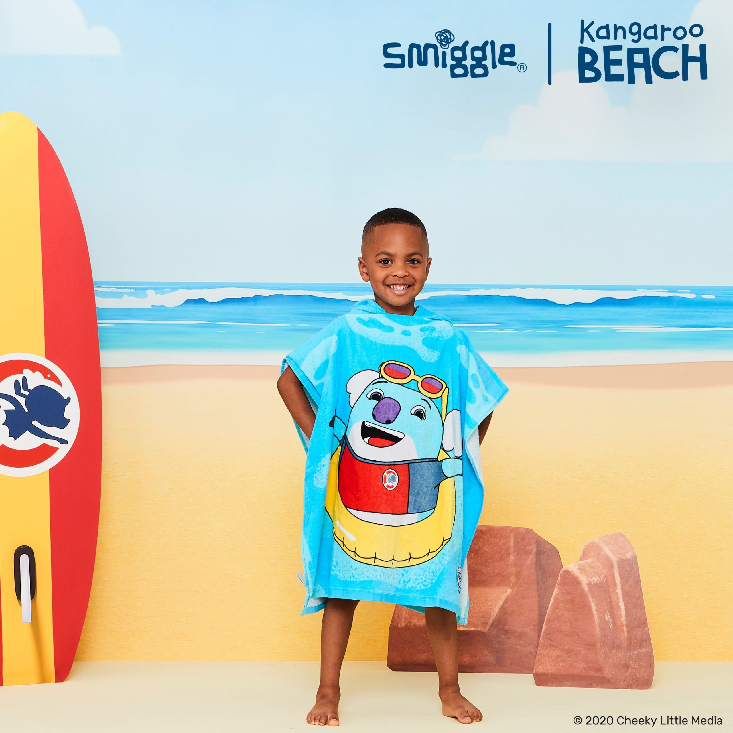 Smiggle - Kanguru Plajı Çocuk Kapşonlu Plaj Havlasu