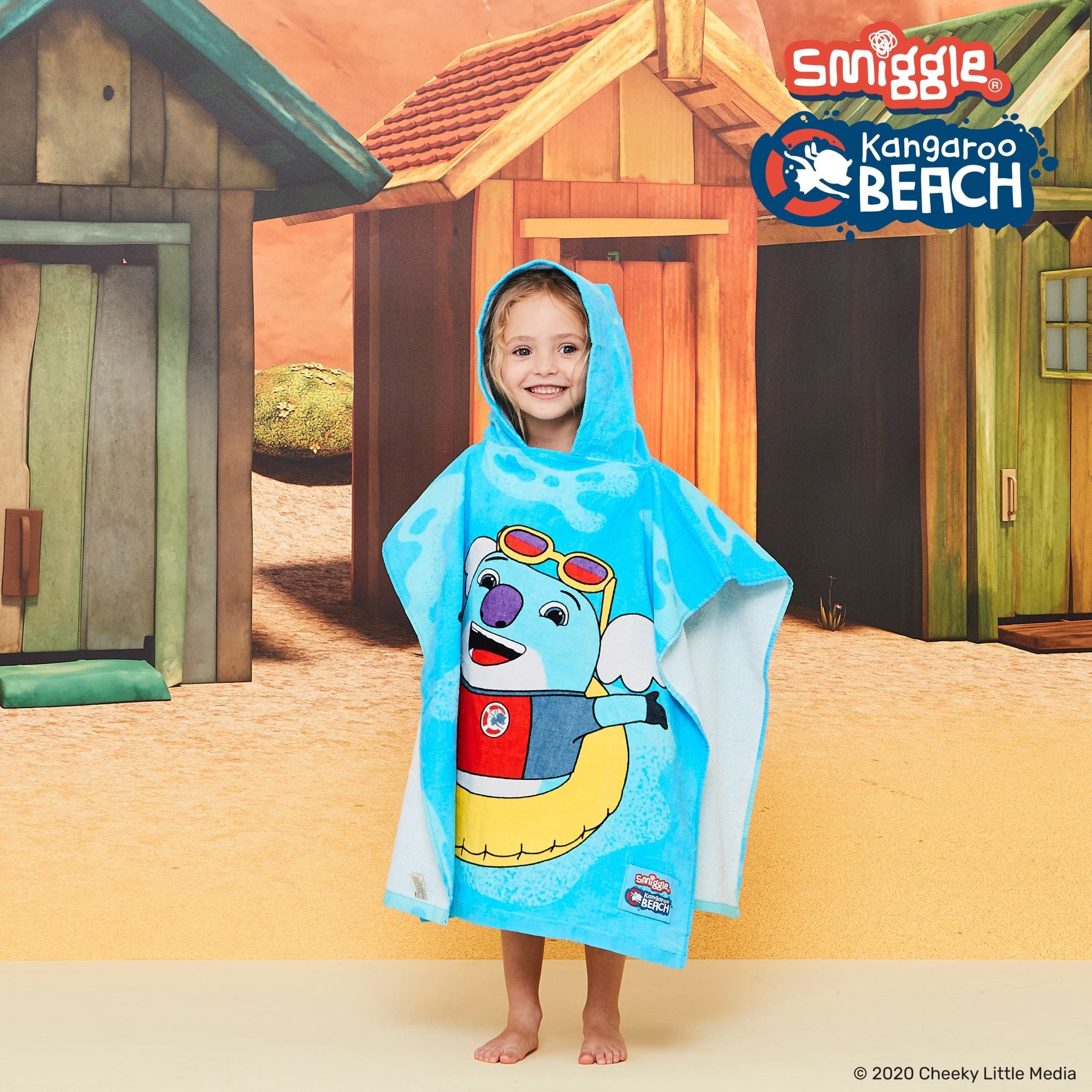 Smiggle - Kanguru Plajı Çocuk Kapşonlu Plaj Havlasu