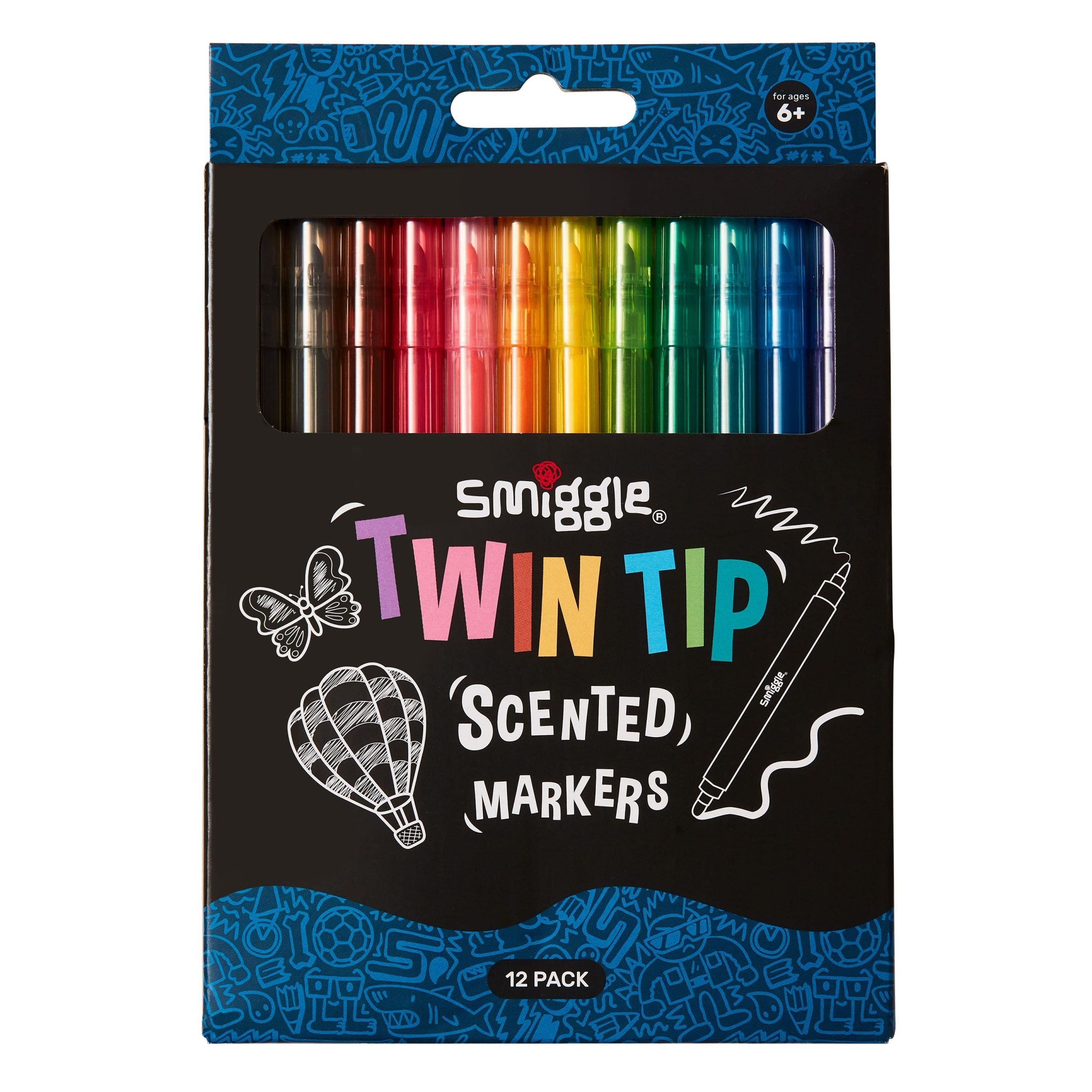 Smiggle - Kokulu Çift Uçlu Marker Paketi X12