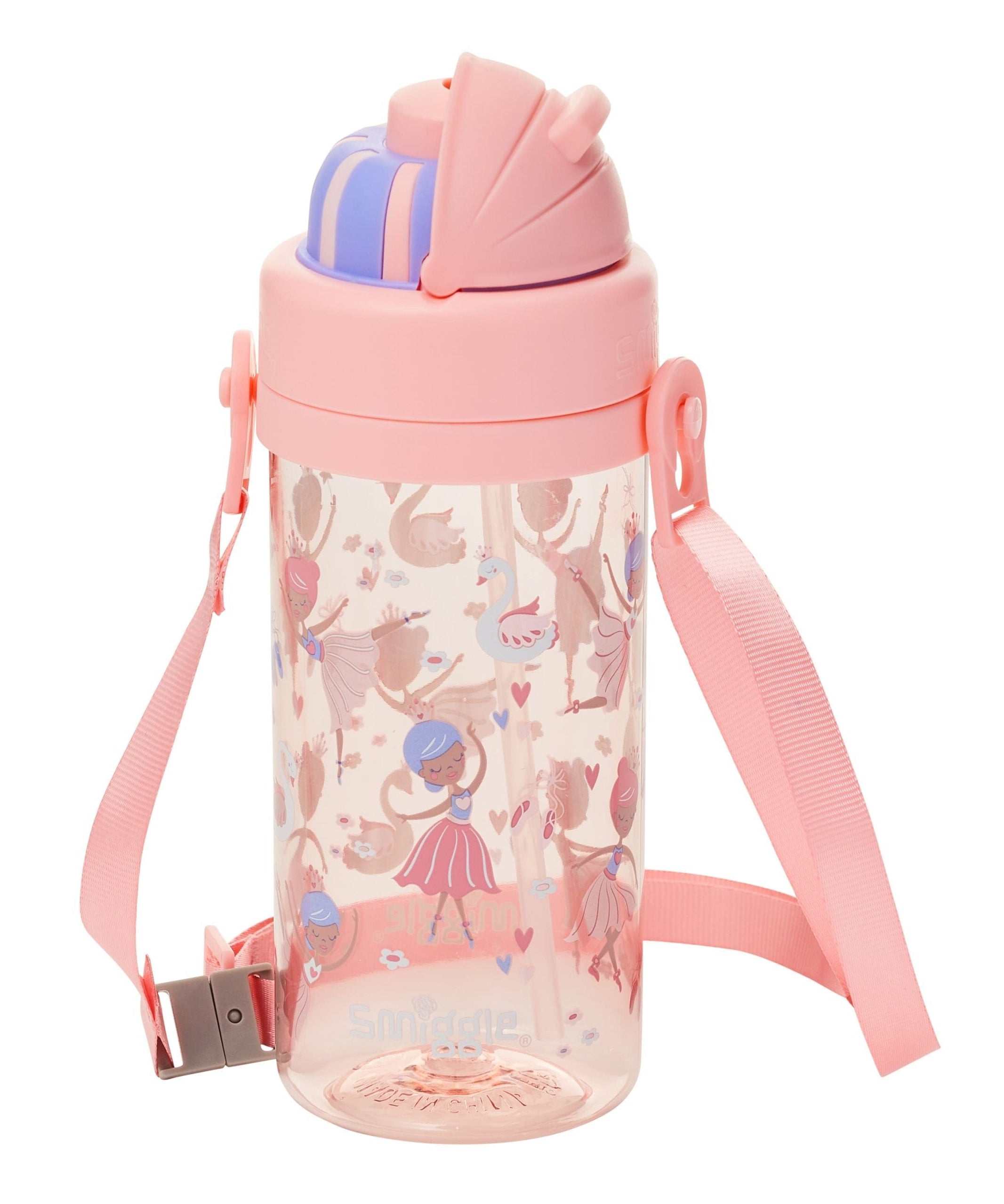 Smiggle - لا لا تيني تايني 400 ML زجاجة ماء خالية من BPA مع مصاصة مخفية