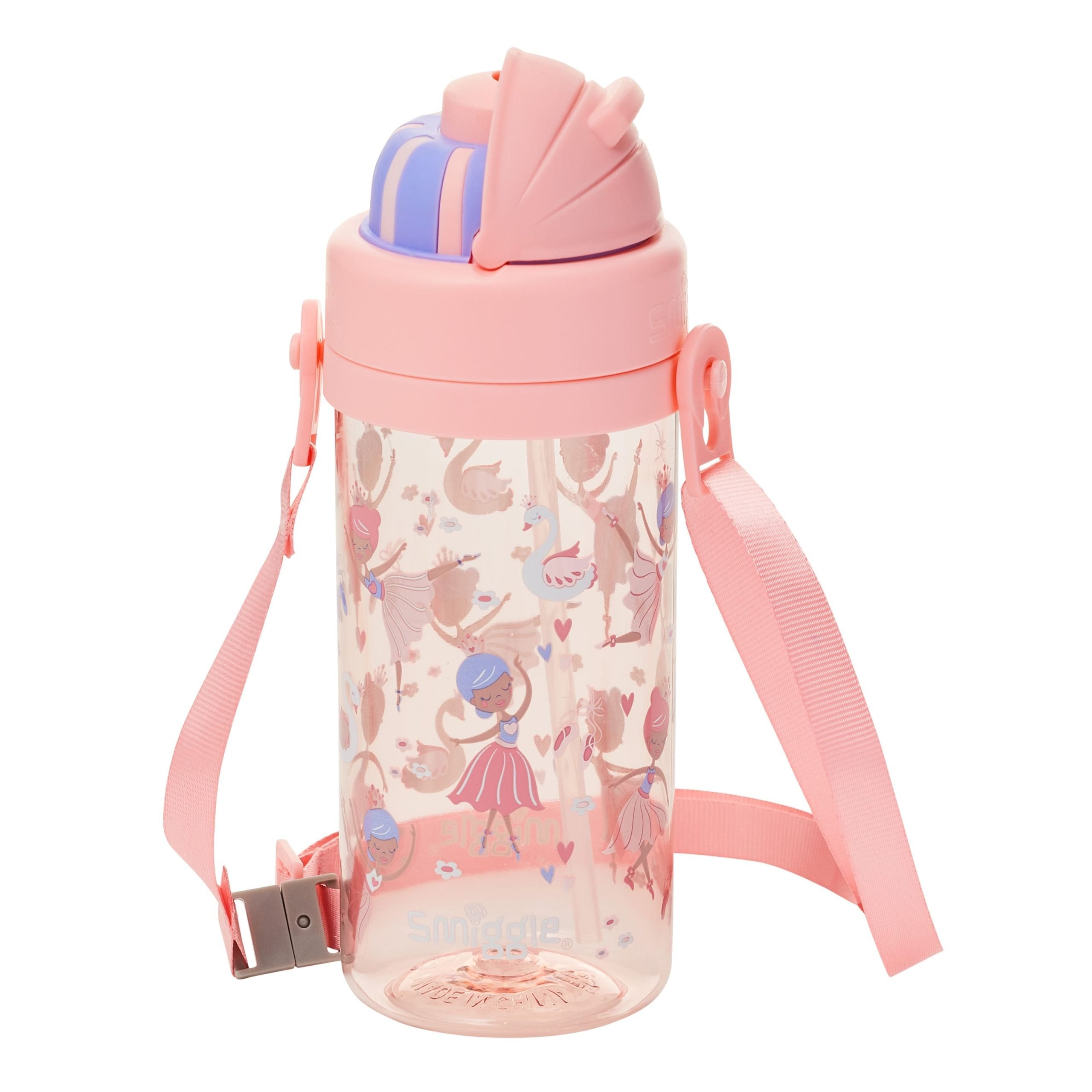 Smiggle - لا لا تيني تايني 400 ML زجاجة ماء خالية من BPA مع مصاصة مخفية