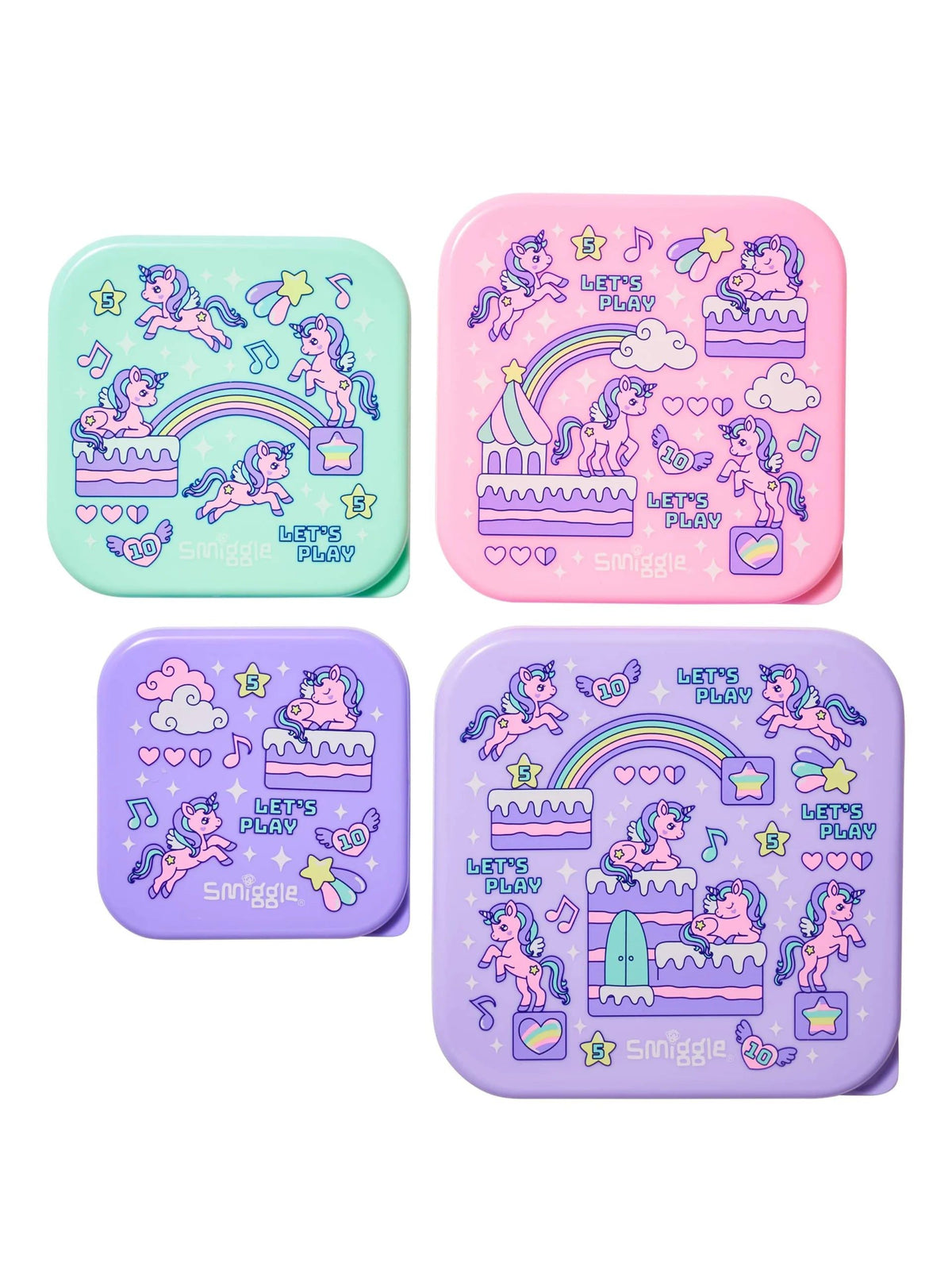Smiggle - Lets Play 4lü Yemek ve Beslenme BPAsız Kapları