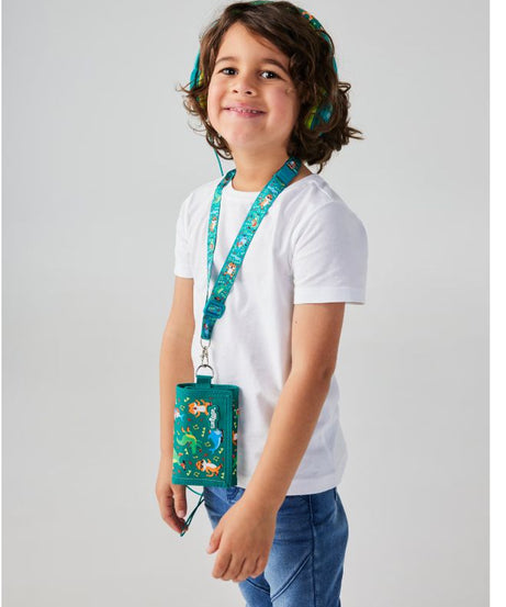 Smiggle - Lets Play Askılı Çocuk Cüzdanı - Dinossi