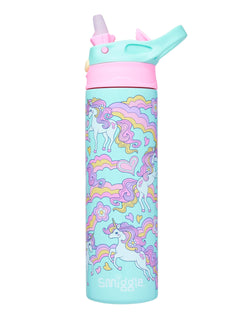 Smiggle - Limitless Paslanmaz Çelik 520ML Otomatik Pipetli Matara