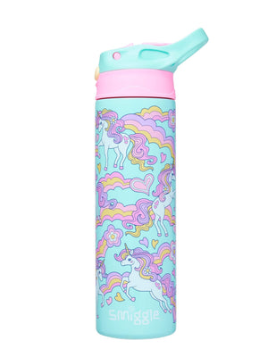 Smiggle - Limitless Paslanmaz Çelik 520ML Otomatik Pipetli Matara